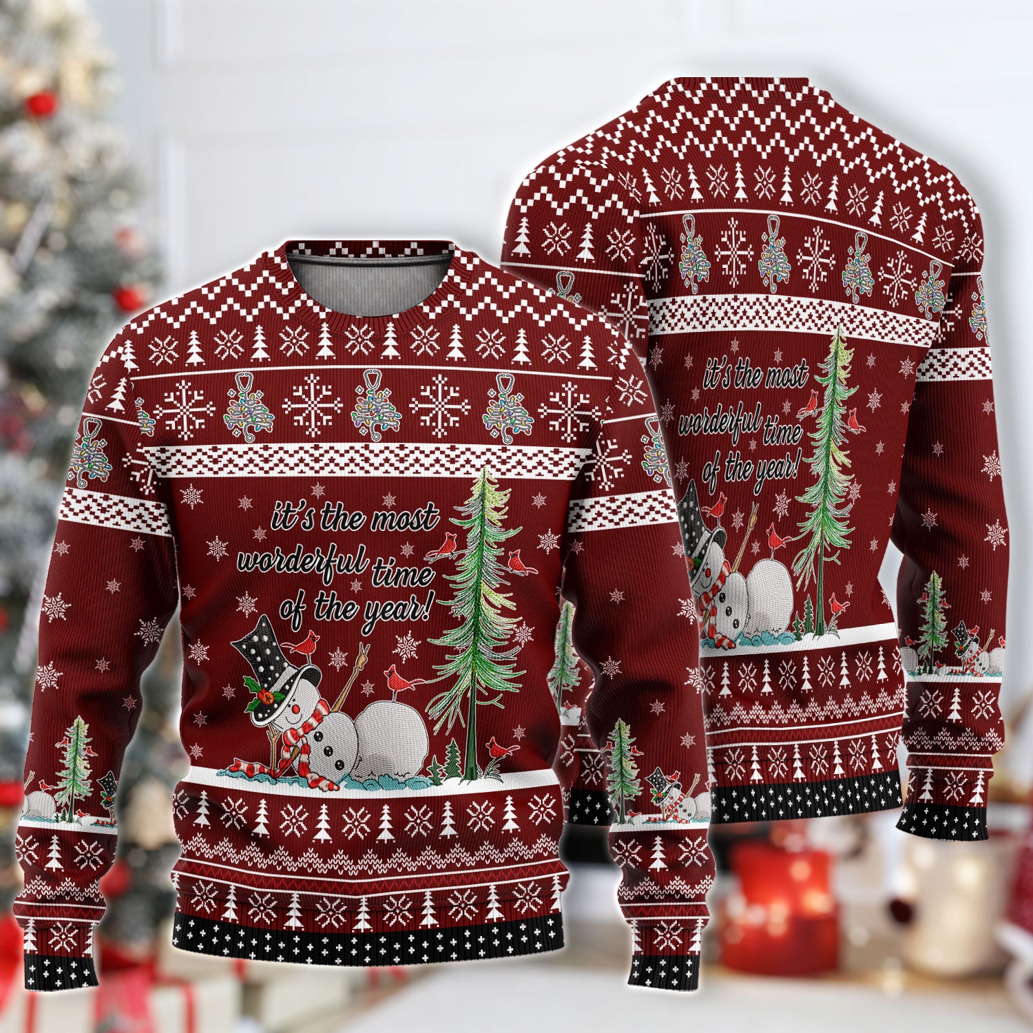 Snowman Christmas Ugly Sweater, Funny Holiday Nurse Sweater, It's The Most Wonderful Time Of The Year Shirt For Nursing