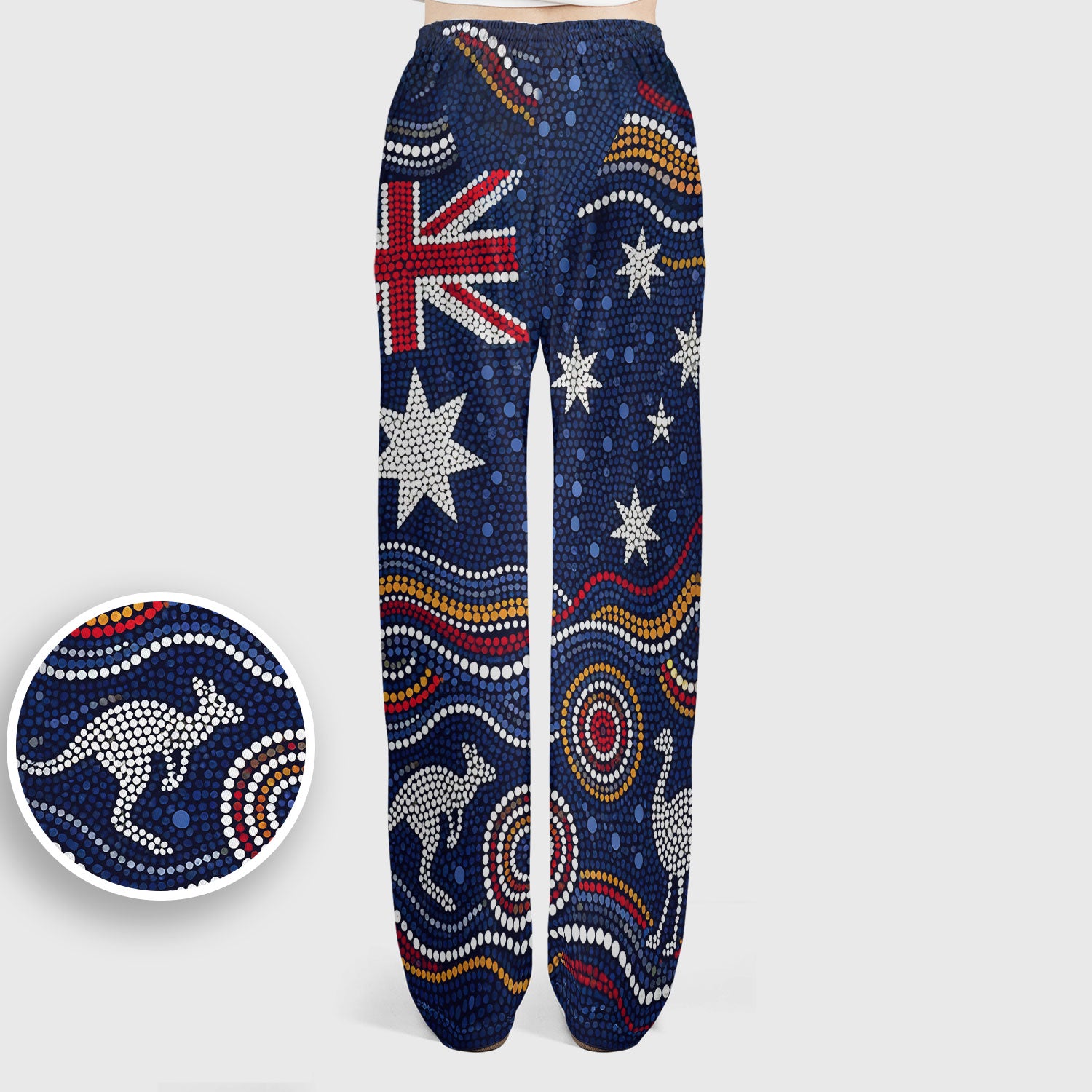 Australian Aboriginal Art Pattern Nurse Scrub Set, Kangaroo Dot Nurses Shirt For Women, Breathable Fabrics Nursing Uniform