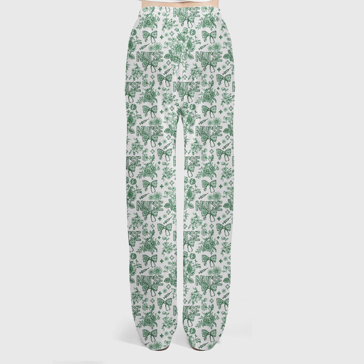 Toile de Jouy Nurse Scrub Set - Elegant Floral Pattern Scrubs for Women - Stylish Flower Medical Scrubs Gift for Healthcare Workers