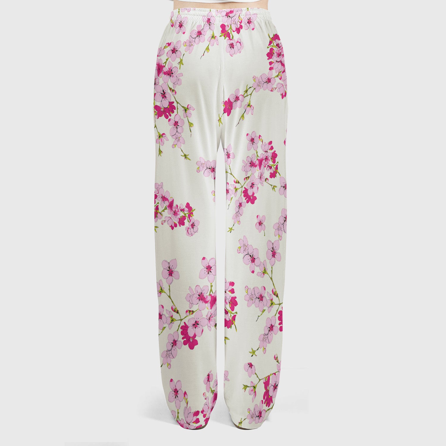 Elegant Cherry Blossom Floral Pattern Scrub Set , Breathable Med Uniform