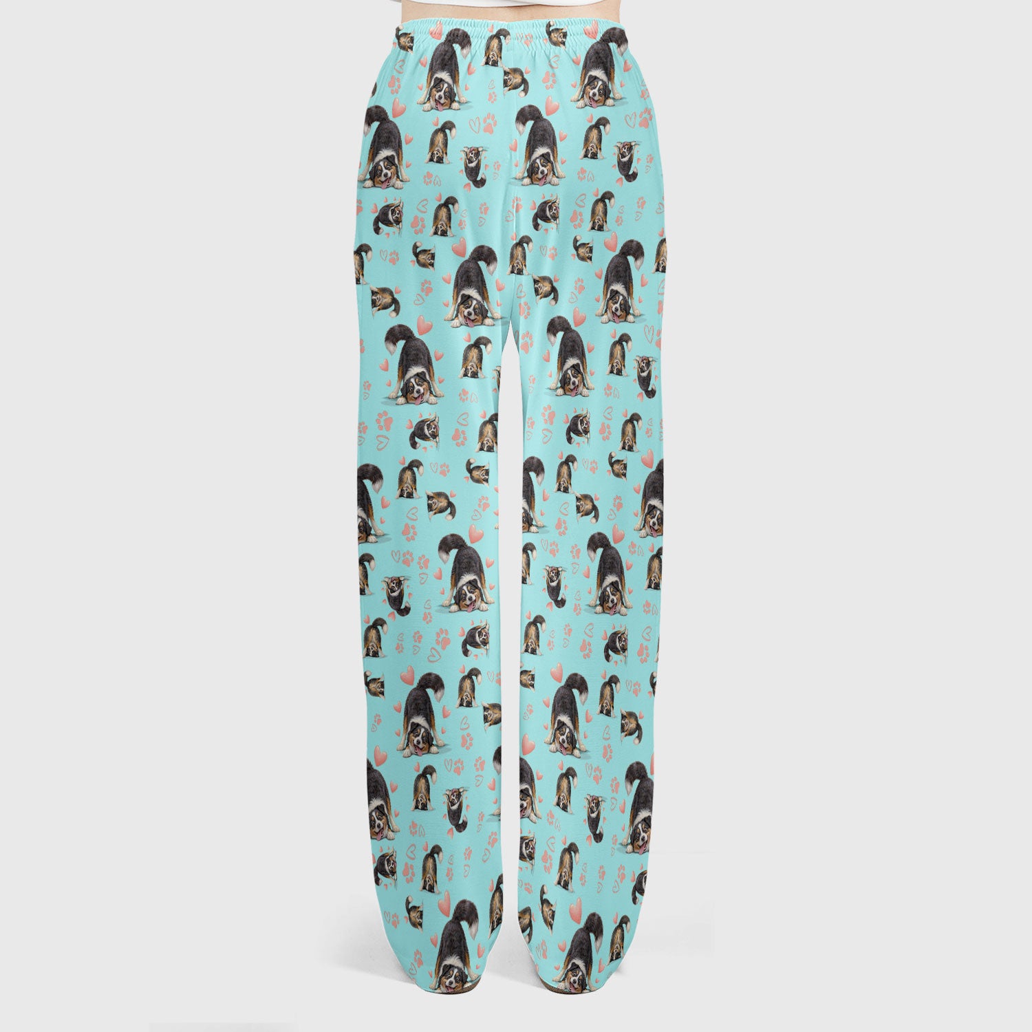 Playful Dog Heart Medical Print Scrub Set, Breathable Med Uniform