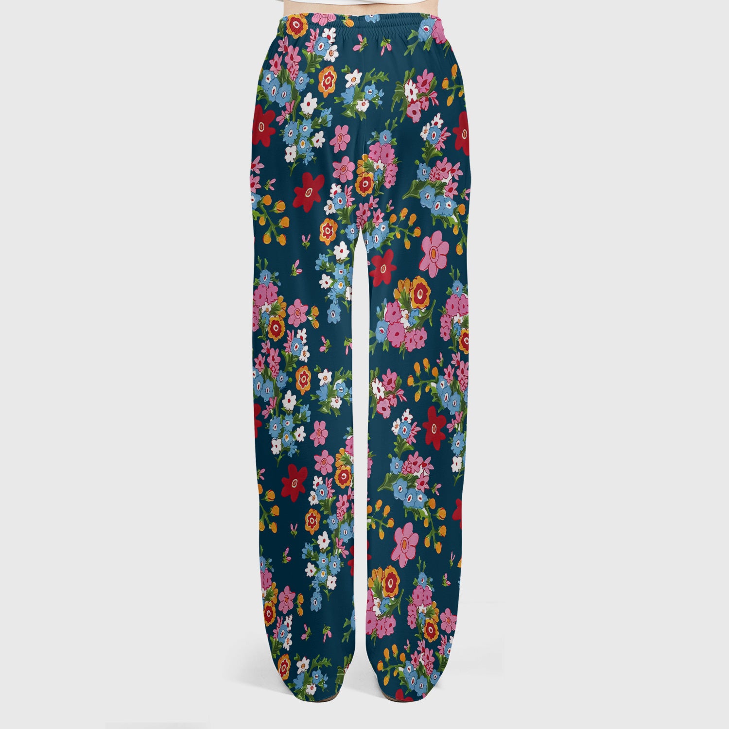 Charming Vintage Floral Bouquet Pattern Scrub Set, Nurse Uniform Scrubs Set