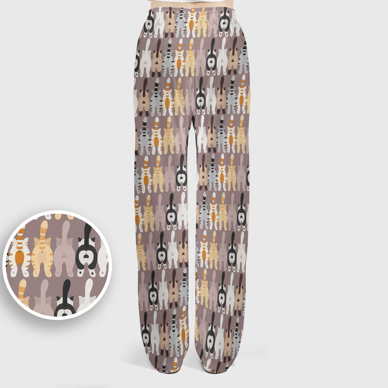 Cute Cat Butt Pattern Scrub Set, Funny Cat Nursing Shirt, Comfortable Scrubs For Nurses