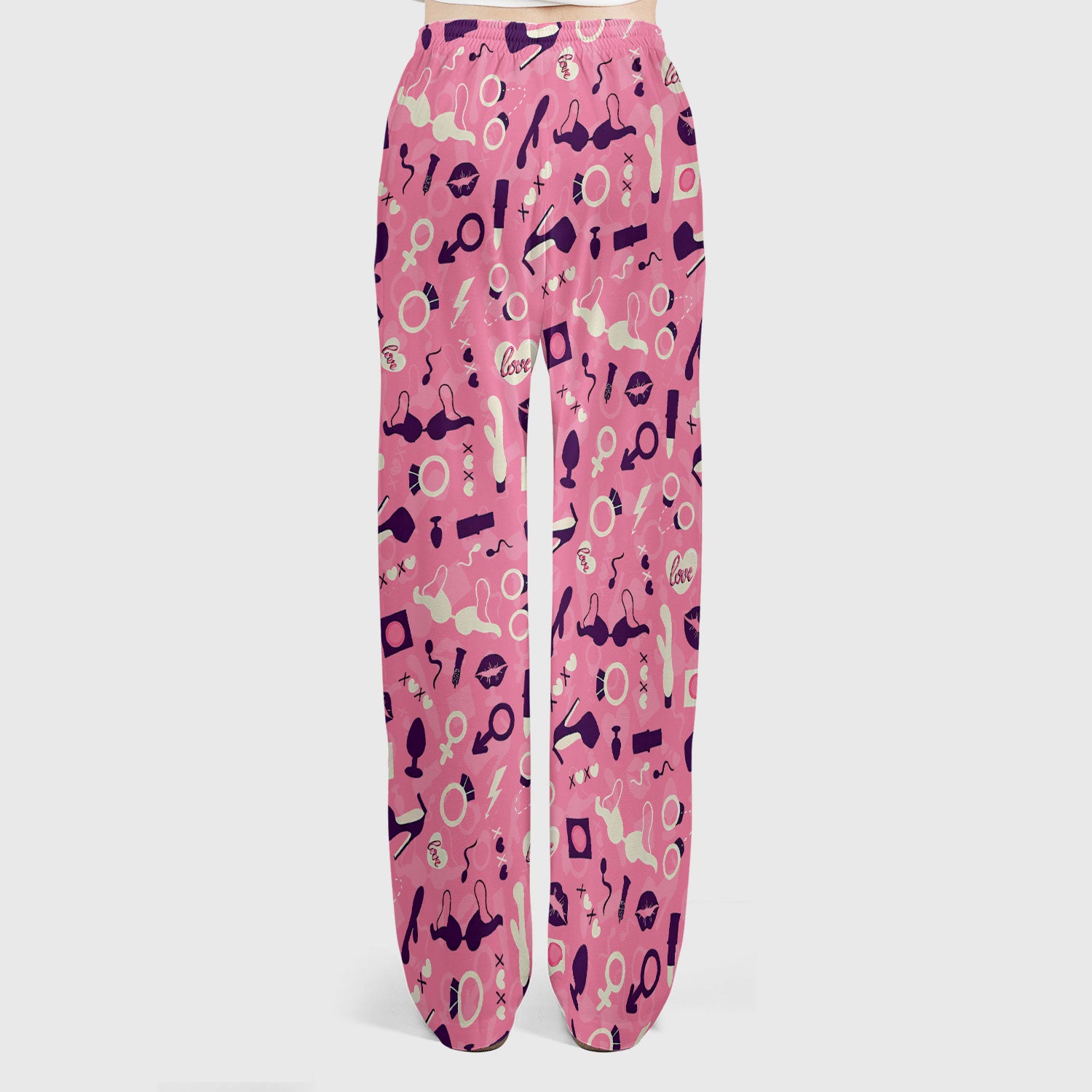 Valentine Pattern Nurse Scrub Set, Pink Love Nurse Shirt, Breathable Fabrics Nursing Uniform