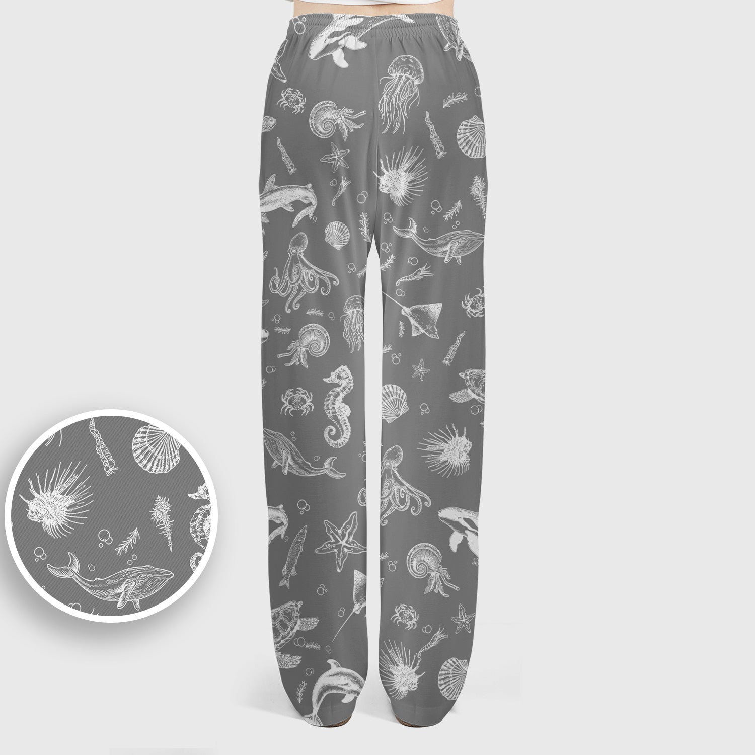 Marine Sea Life Pattern Scrub Set, Women's Scrub Sets