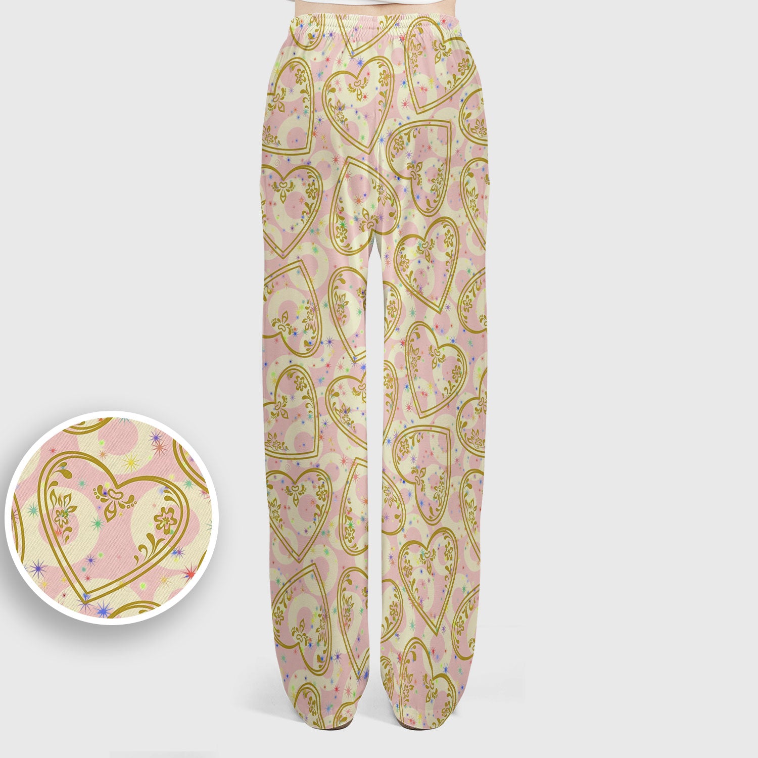 Valentine Heart Scrub Set For Women, Hearts Pattern Nurse Shirt, Comfortable Scrubs For Nursing