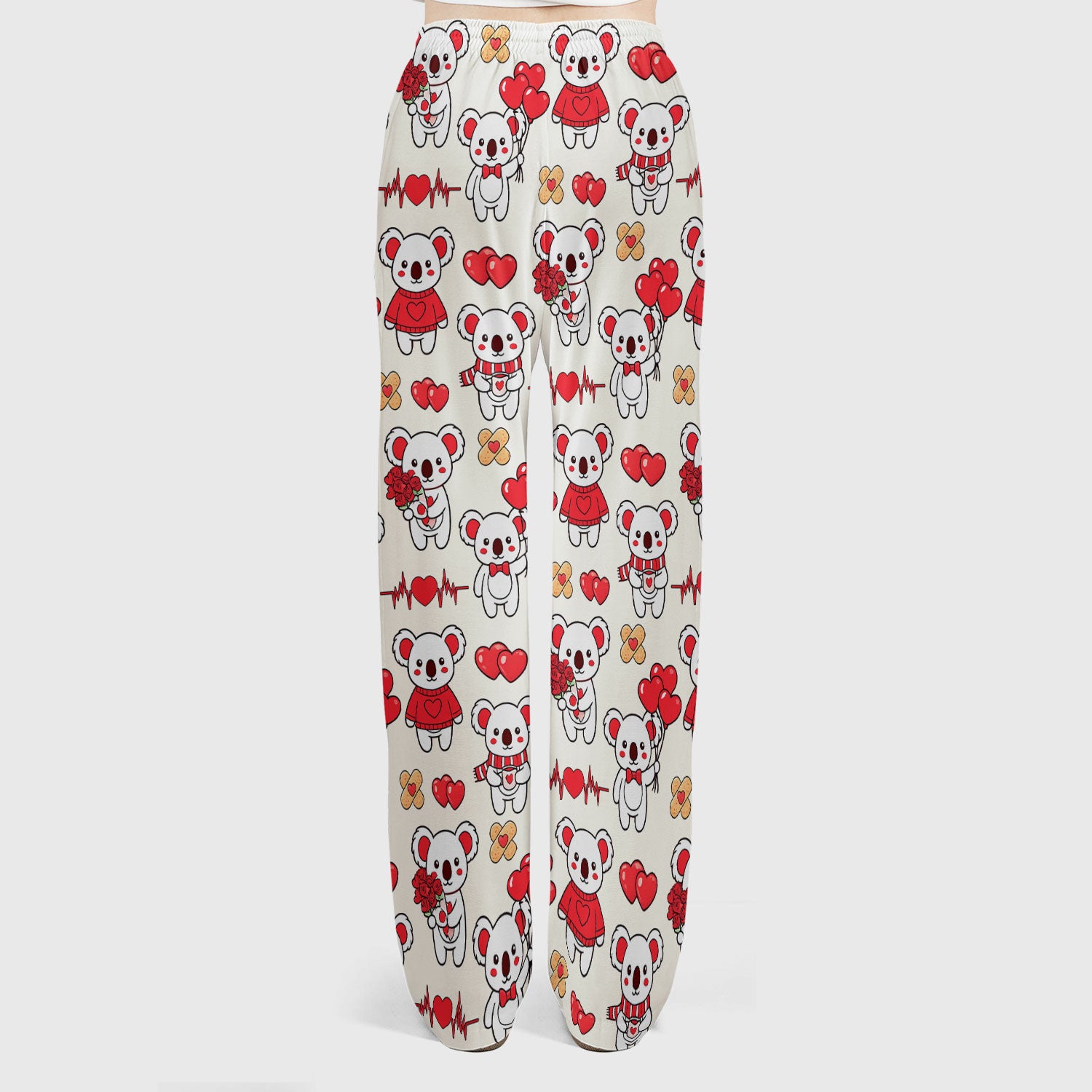 Sweet Koala Valentine Medical Design Scrub Set, Breathable Med Uniform