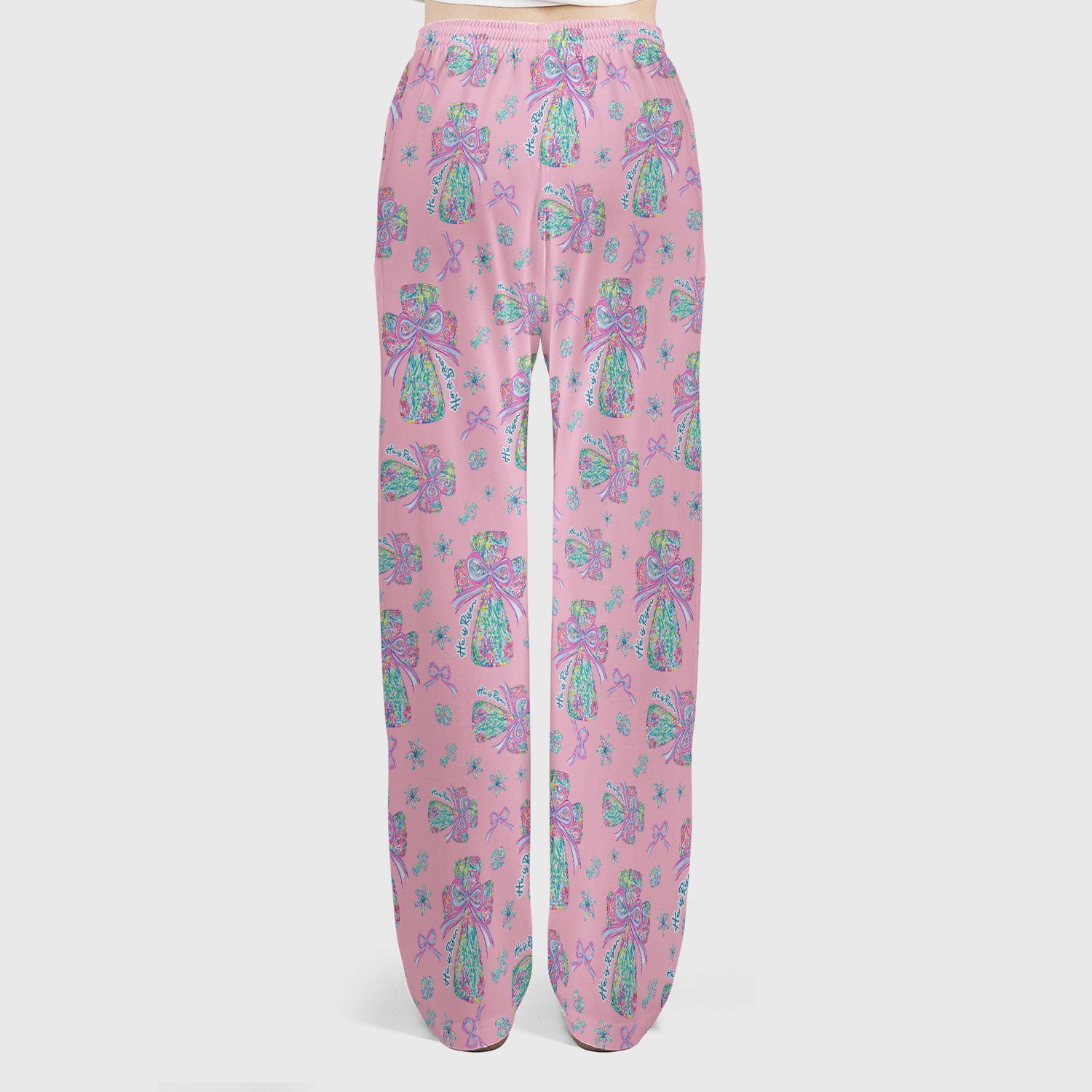 Colorful Bow Pattern Women's Scrub Sets, Breathable Med Uniform
