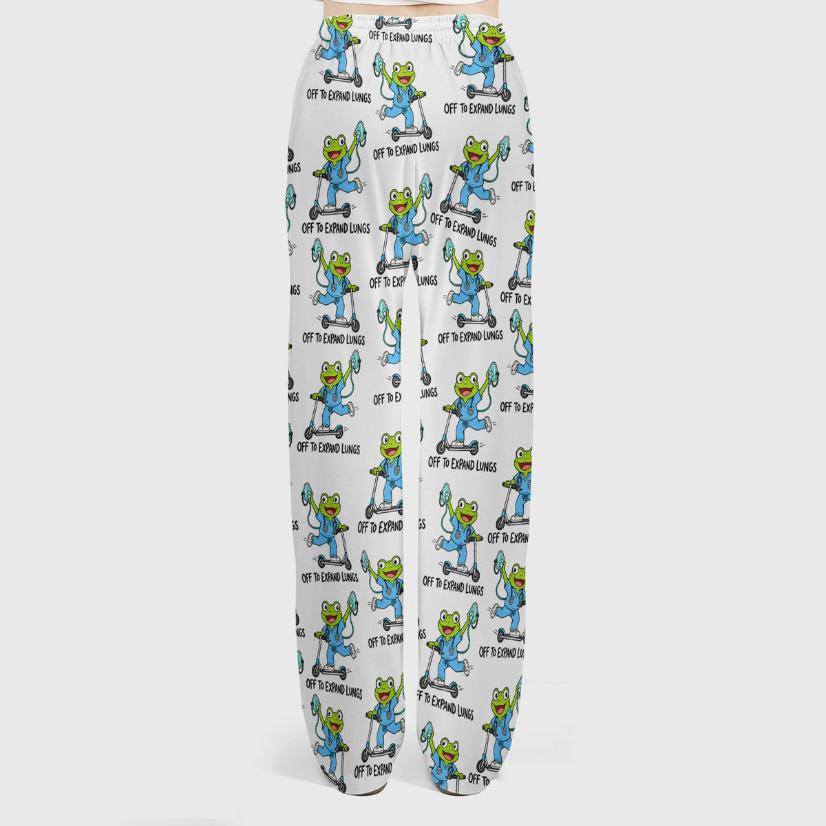 Buntes Kasack-Set mit Neon-Katzenköpfen, Schlupfhose und V-Ausschnitt-Oberteil