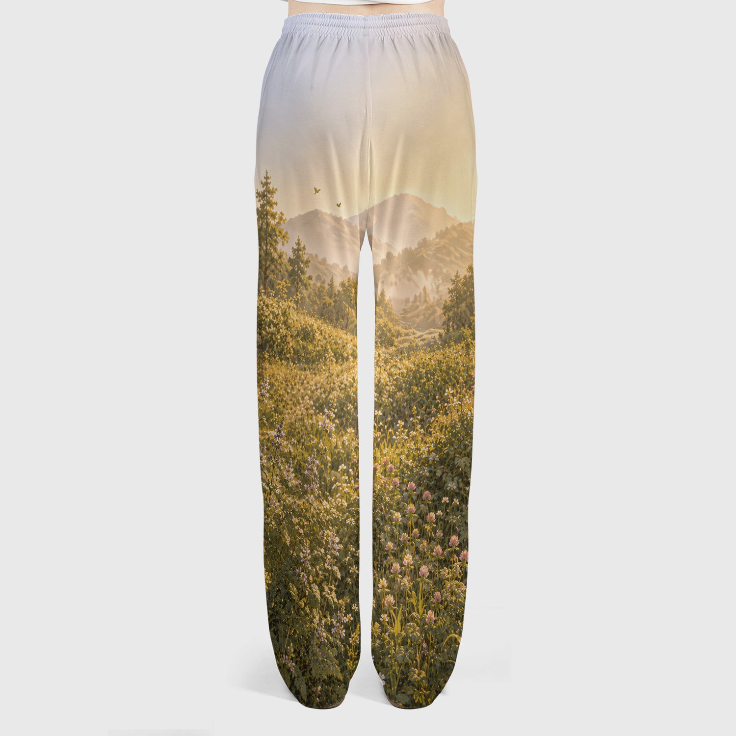 Sunny Mountain Cat Nurse, Nature Lover Medical Scrub Set, Scrub Pants and V Neck Top