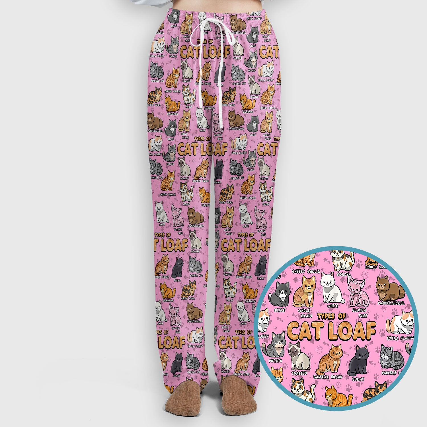 Funny Cat Loaf Nurse Scrub Set for Women - Cute Cat Medical Uniform Top and Pants - Ugly Sweater Pet Lover Gift