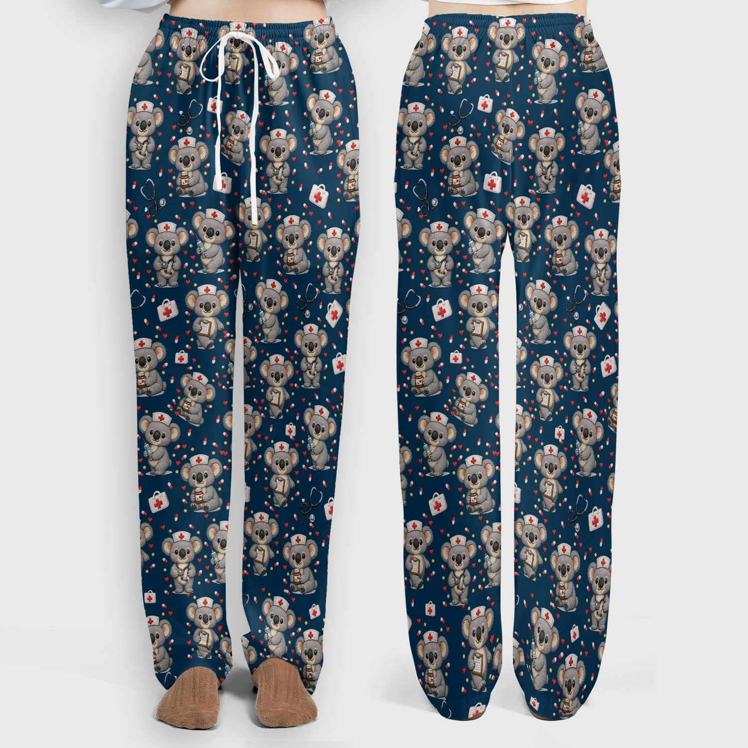 Koala Nurse Scrub Set, Cute Medical Uniform For Women, Comfortable Scrubs For Nurses