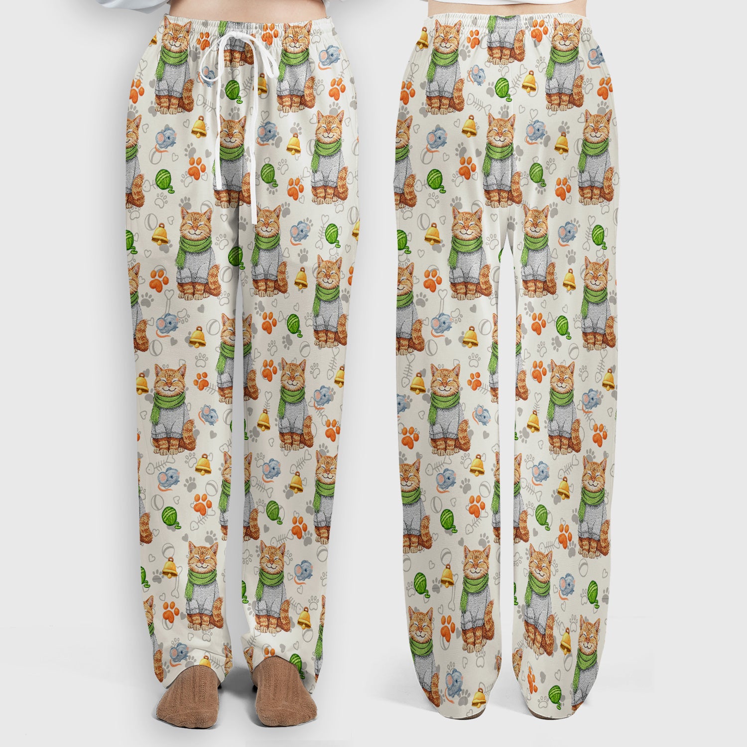 Adorable Cat Lover Nurse Scrub Set, Cute Cat Medical Pattern Shirt, Breathable Fabrics Nursing Uniform