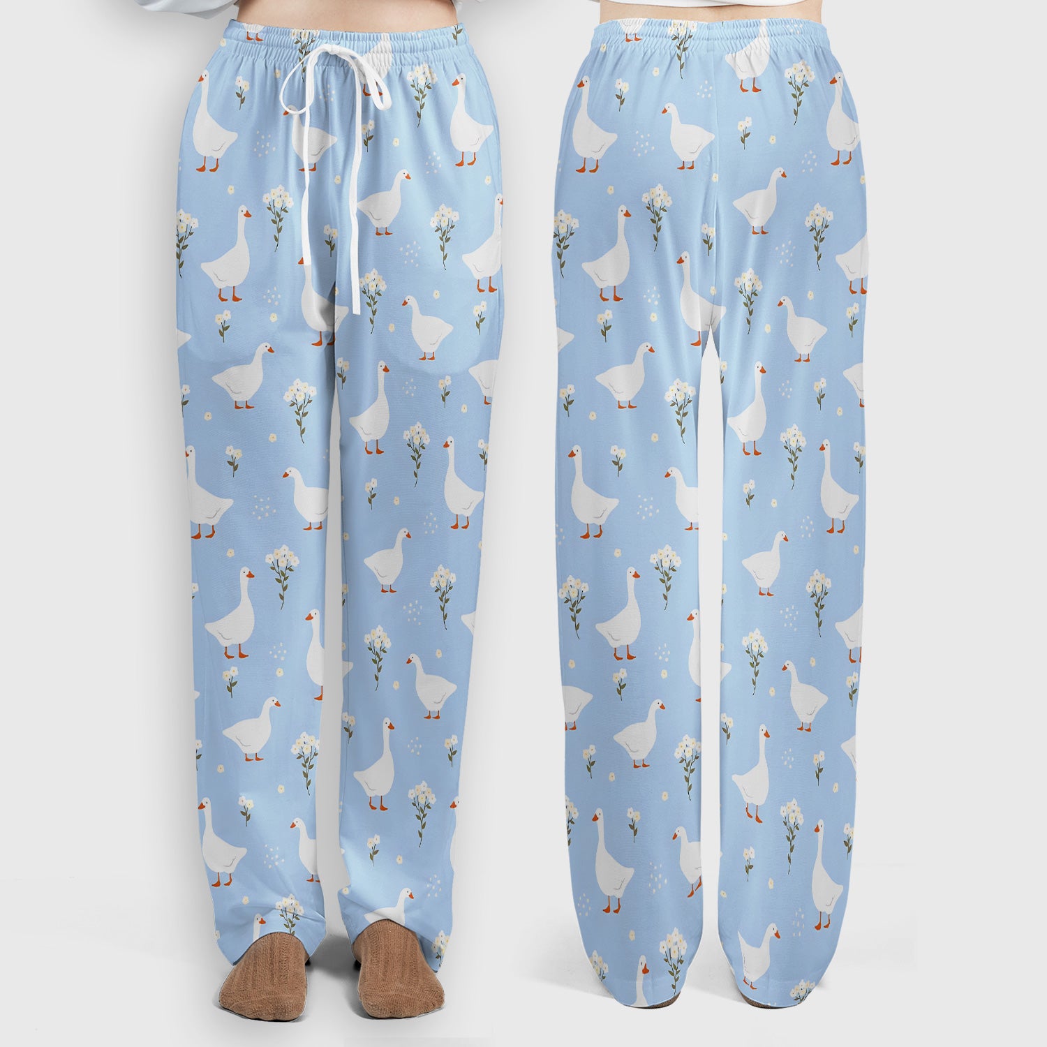 Blue Goose Floral Pattern Scrub Set, Scrub Pants and V Neck Top