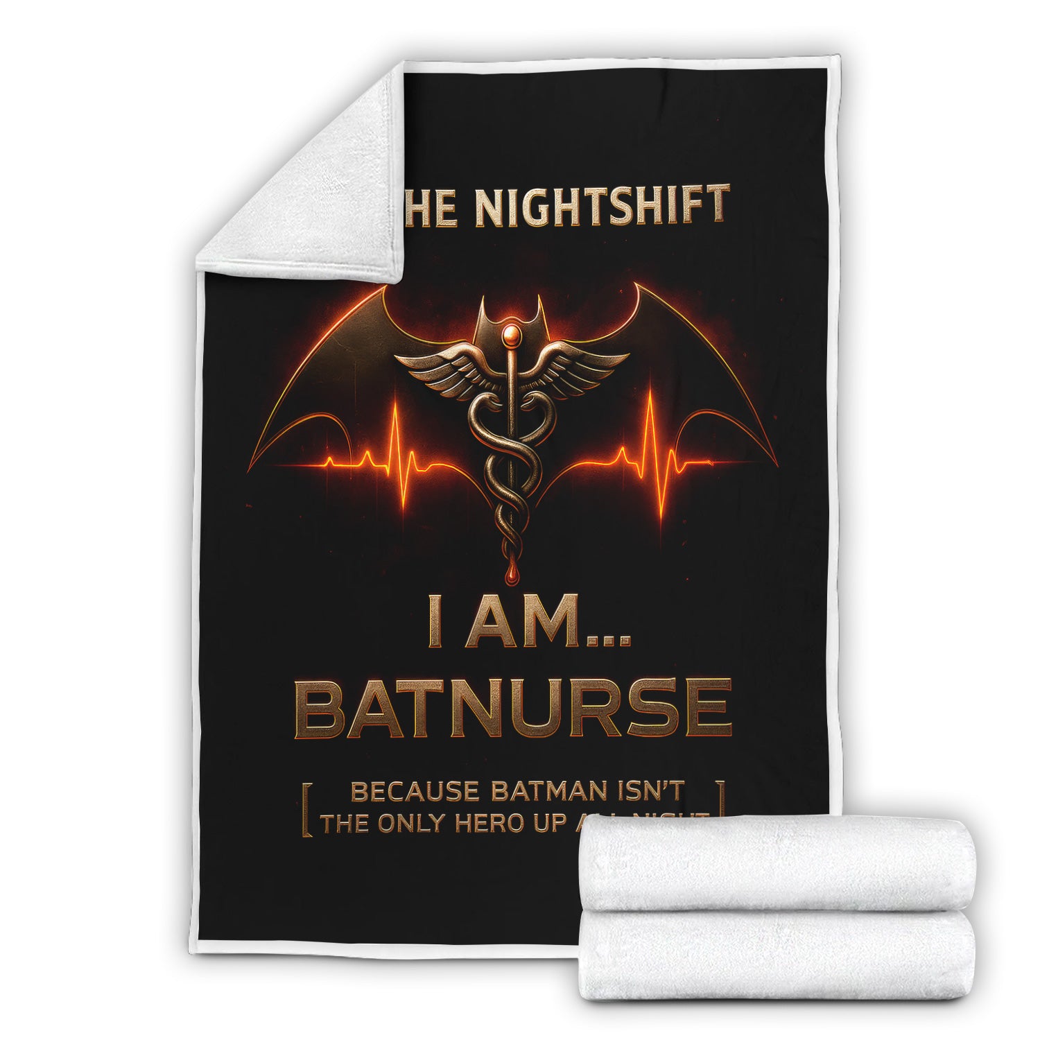 Personalized I Am Batnurse Blanket for Nurses - Funny Superhero Throw for Medical Staff - Gift for Night Shift RN LPN CNA