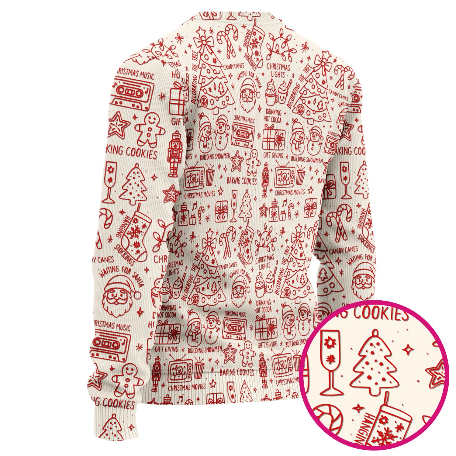 Christmas Pattern Scrub Set, Holiday Baking Cookies Nurse Shirt, Cute Medical Uniform Gift for RN, LPN, Healthcare Worker
