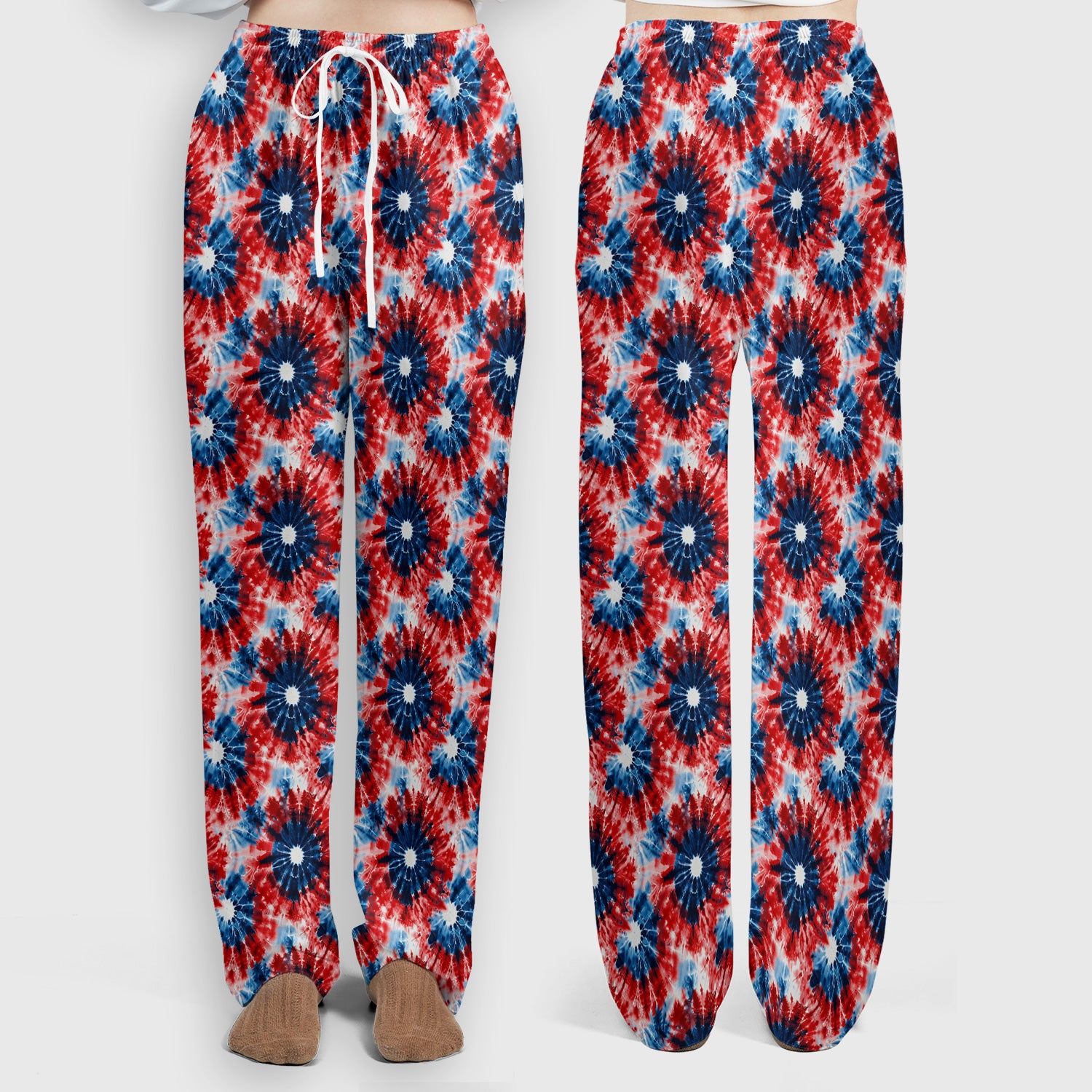 Festive Nurse Tie Dye Firework Burst Pattern Scrub Set, Scrub Pants and V Neck Top