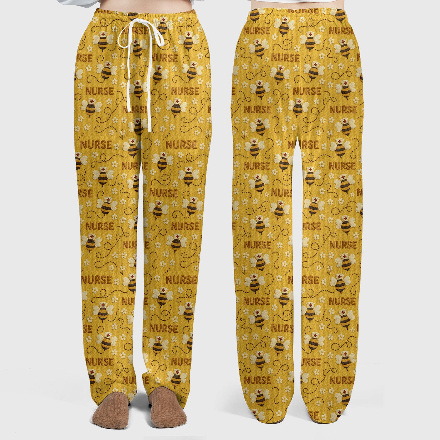 Honey Bee Nurse Scrub Set – Cute Bumblebee Medical Pattern – Cheerful Uniform for Nurses, Vets and Healthcare Workers