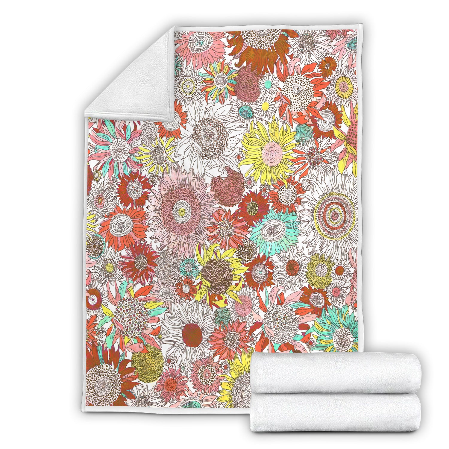 Sunflower Floral Blanket - Cute Cozy Gift for Healthcare Professionals - Bright Medical Pattern for RN LPN CNA Nurses Healthcare Workers