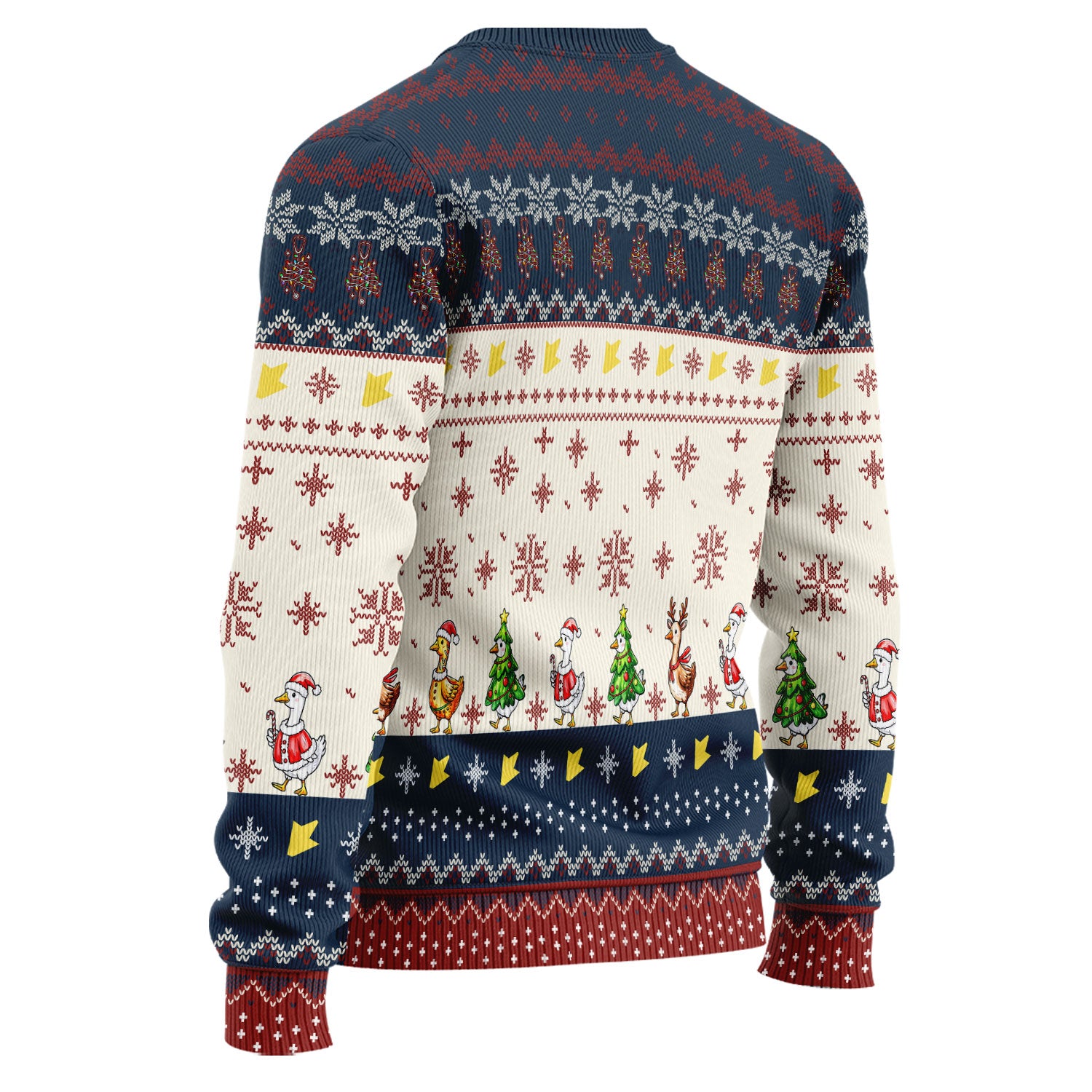 Funny Jolly Goose Christmas Sweater – Playful Holiday Goose Squad Pattern Ugly Sweater – Festive Medical Uniform for Nurses, Vets & Healthcare Workers