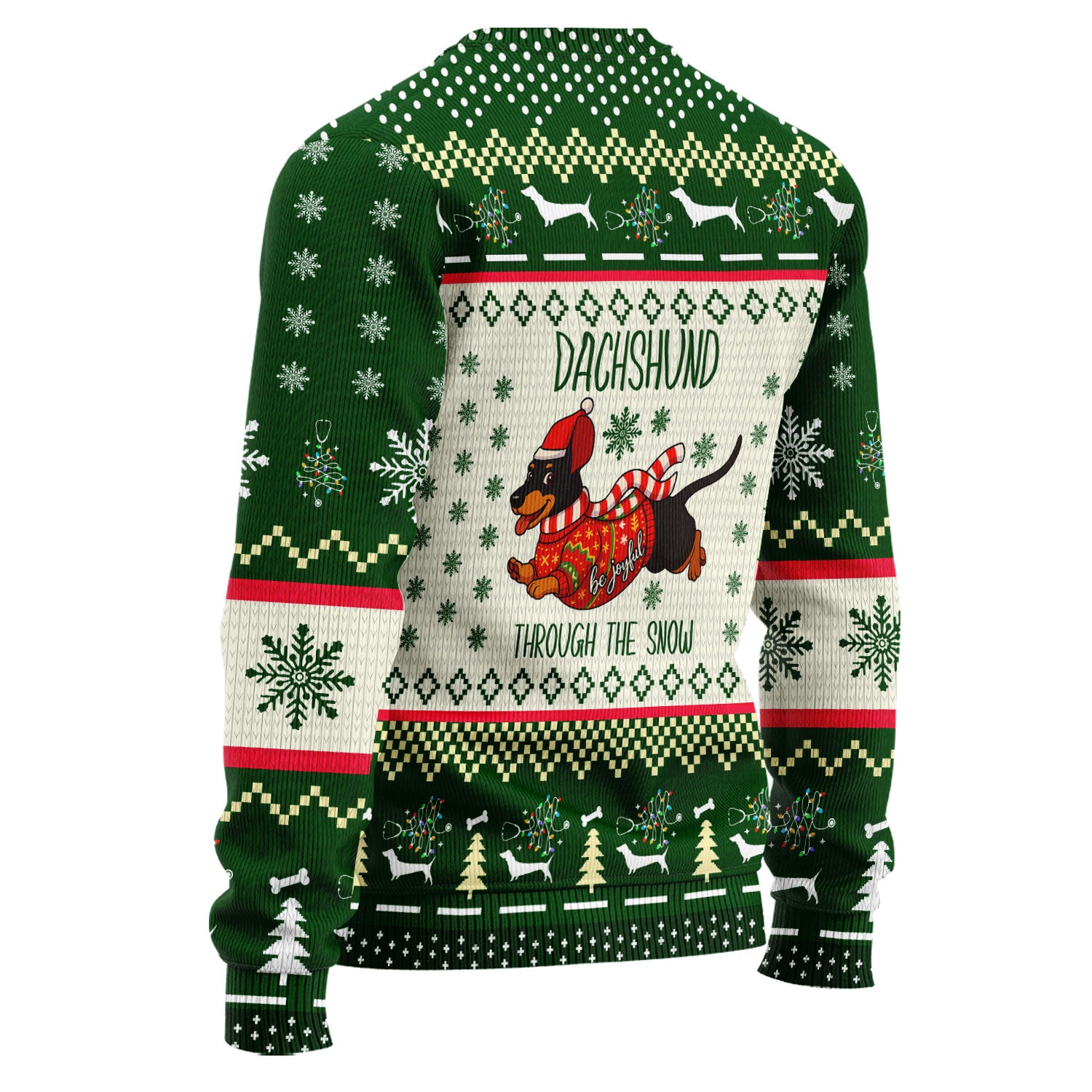 Wiener Dog Through The Snow Christmas Ugly Sweater - Cute Dachshund Nurse Shirt - Funny Holiday Medical Gift