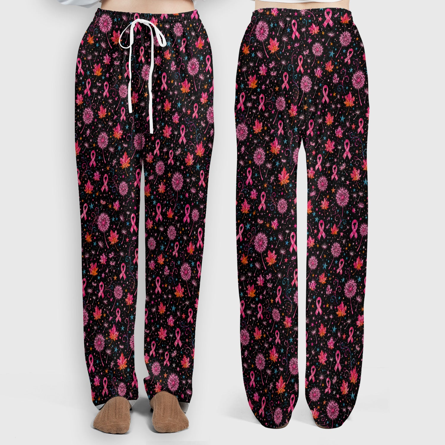 Meaningful Breast Cancer Awareness Skeleton Scrub Set, Scrub Pants and V Neck Top