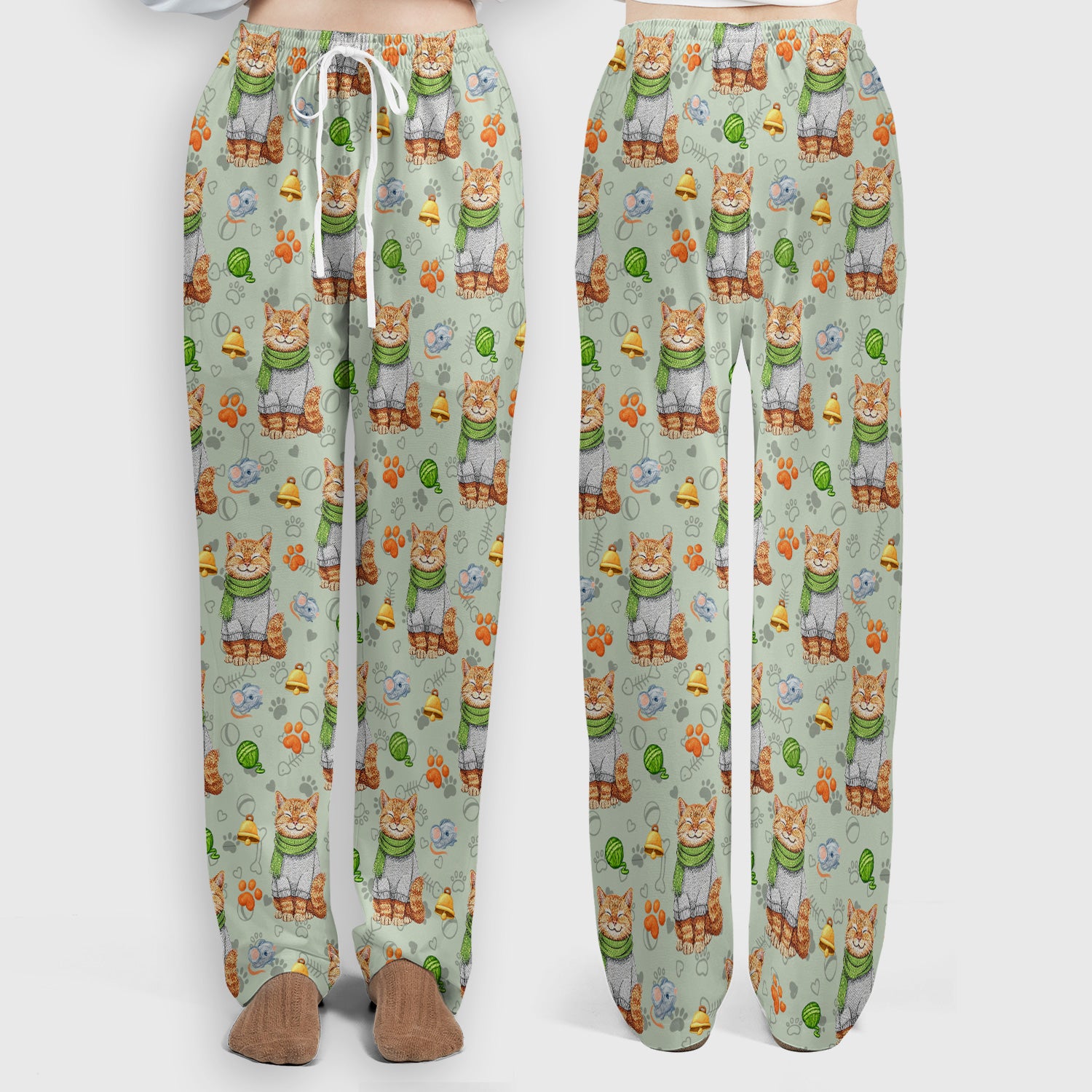 Adorable Cat Lover Nurse Scrub Set, Cute Cat Medical Pattern Shirt, Breathable Fabrics Nursing Uniform
