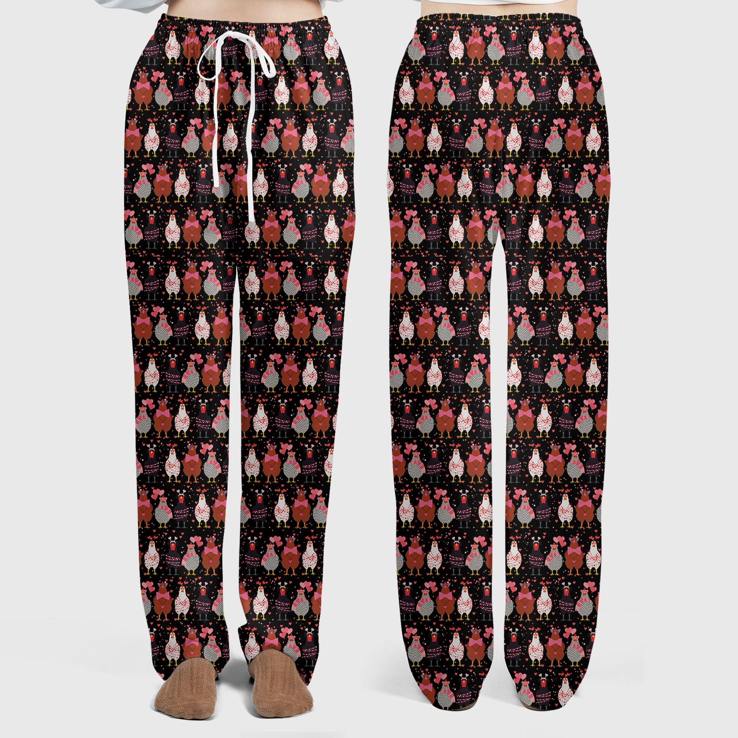 Funny Chicken Valentine Scrub Set, Chicken Pattern Scrub Shirt For Nursing, Valentine Gift For Nurse