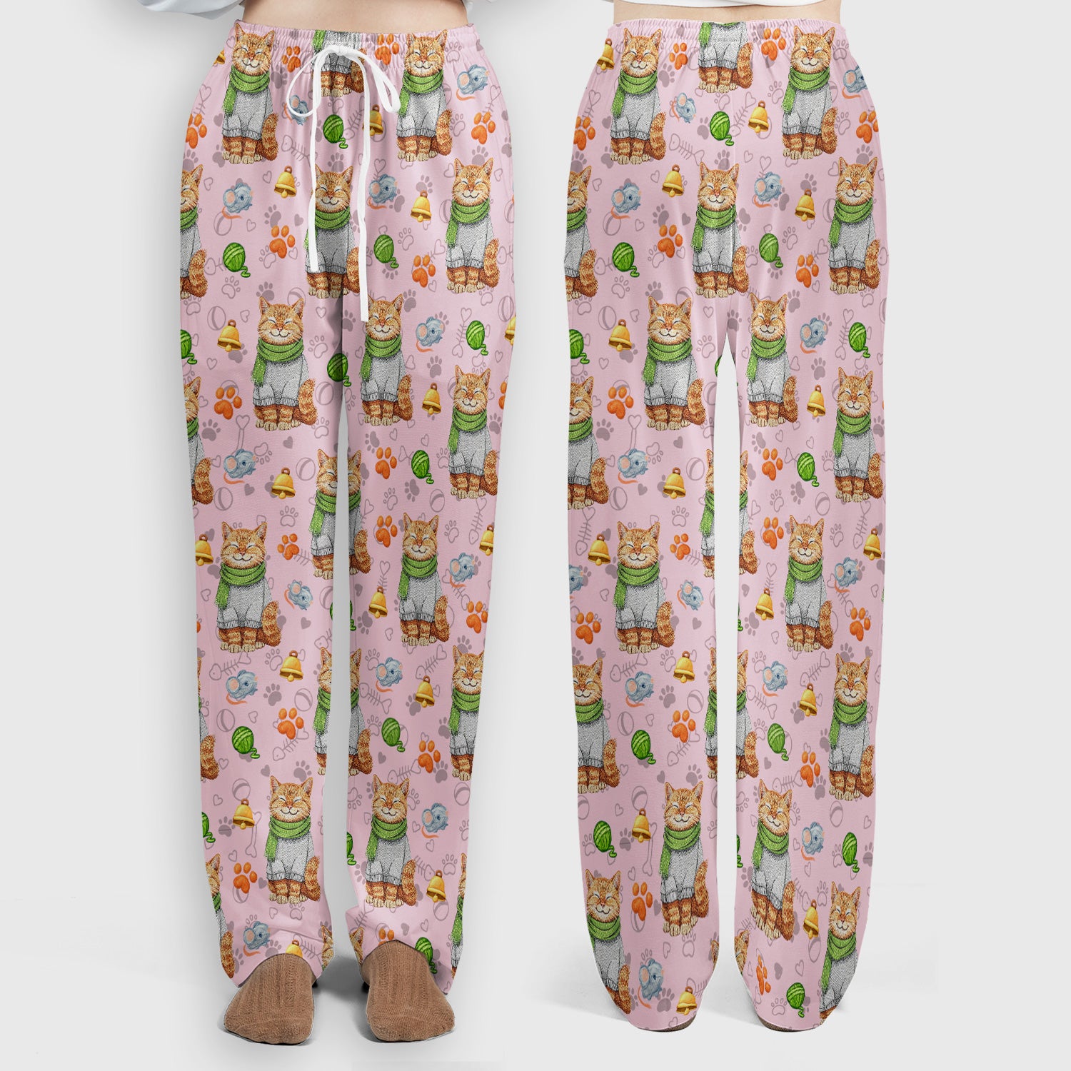 Adorable Cat Lover Nurse Scrub Set, Cute Cat Medical Pattern Shirt, Breathable Fabrics Nursing Uniform