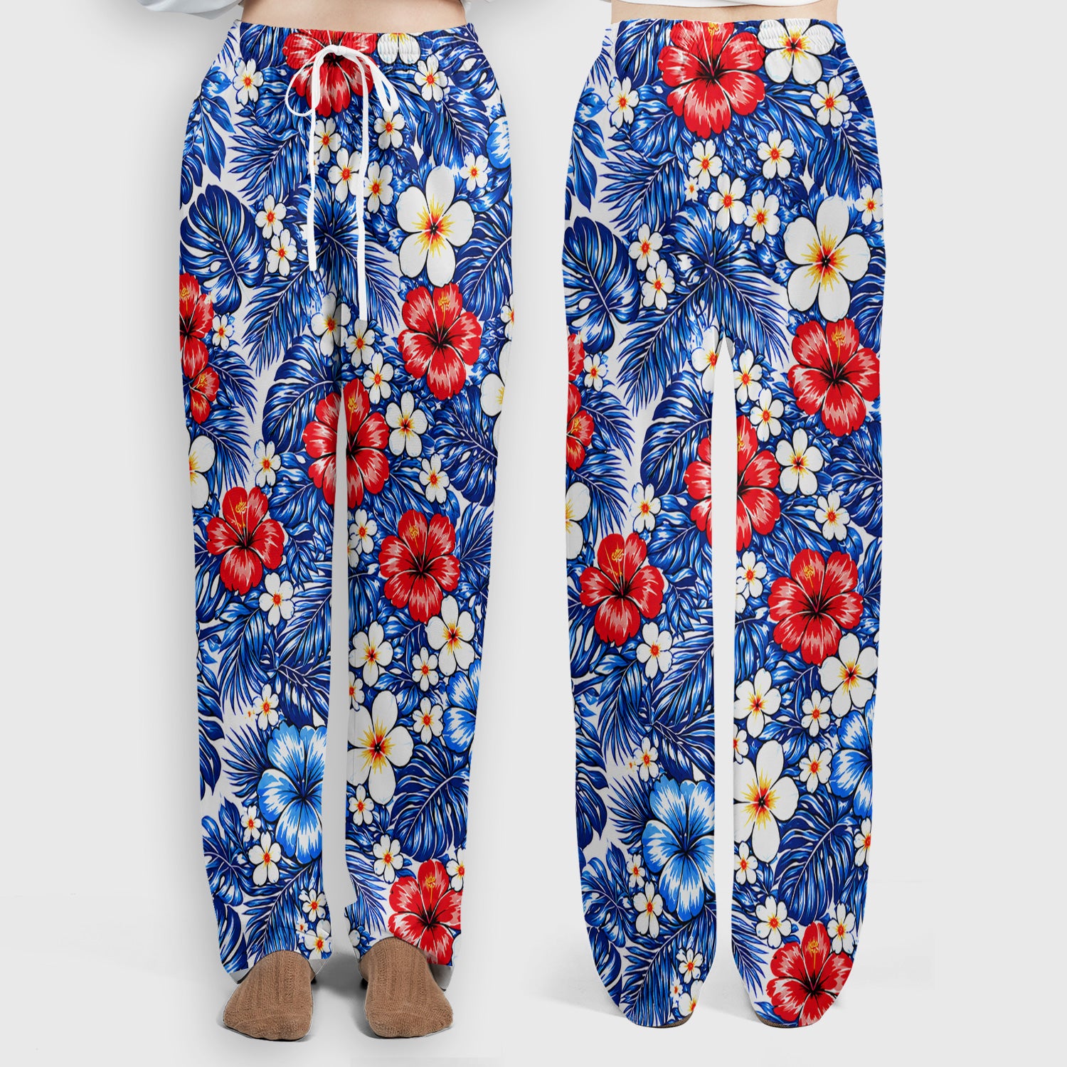 Patriotic Eagle Floral Pattern, America 250 Medical Scrub Set, Scrub Pants and V Neck Top