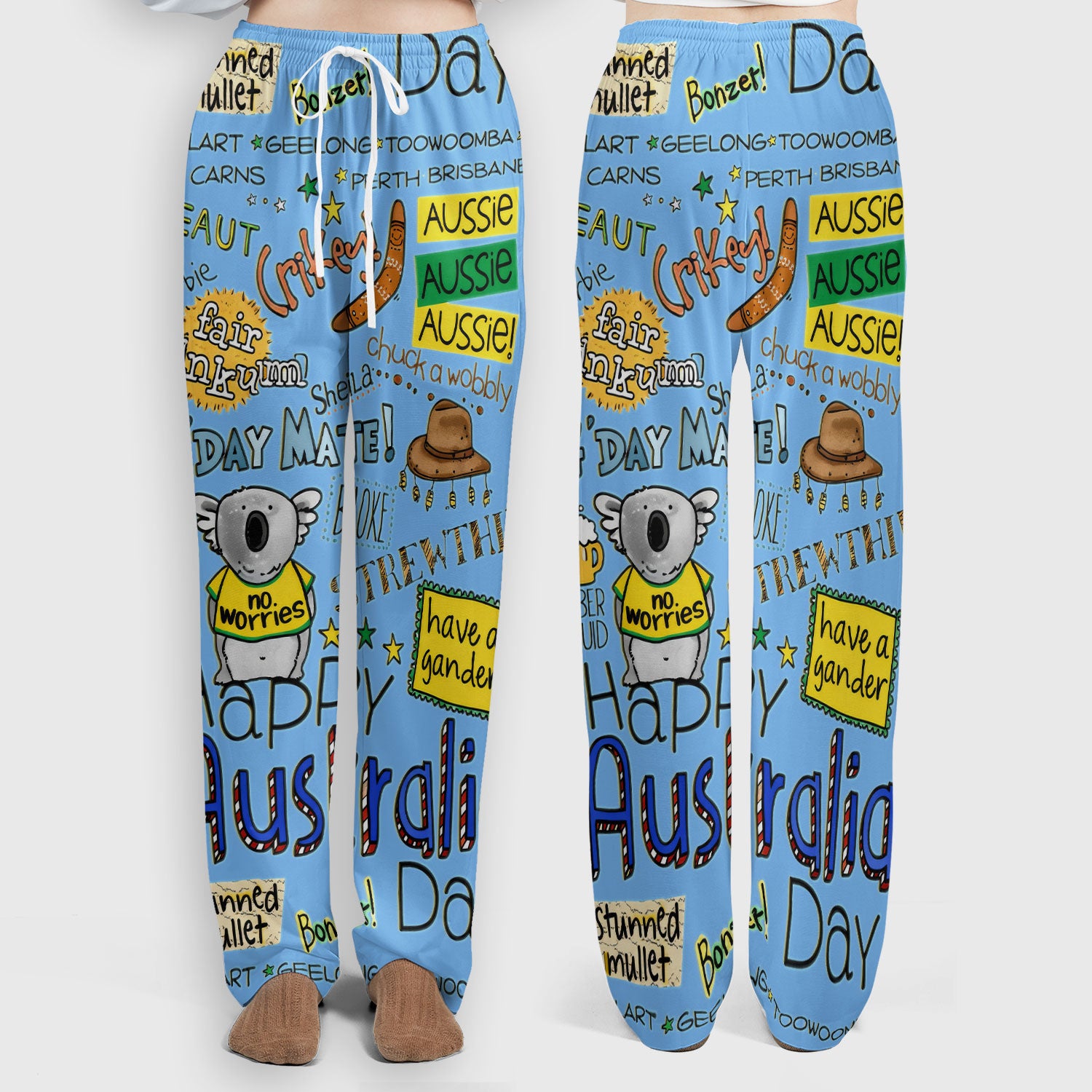 Cute Cartoon Koala Australia Pattern Medical Scrub Set, Breathable Med Uniform