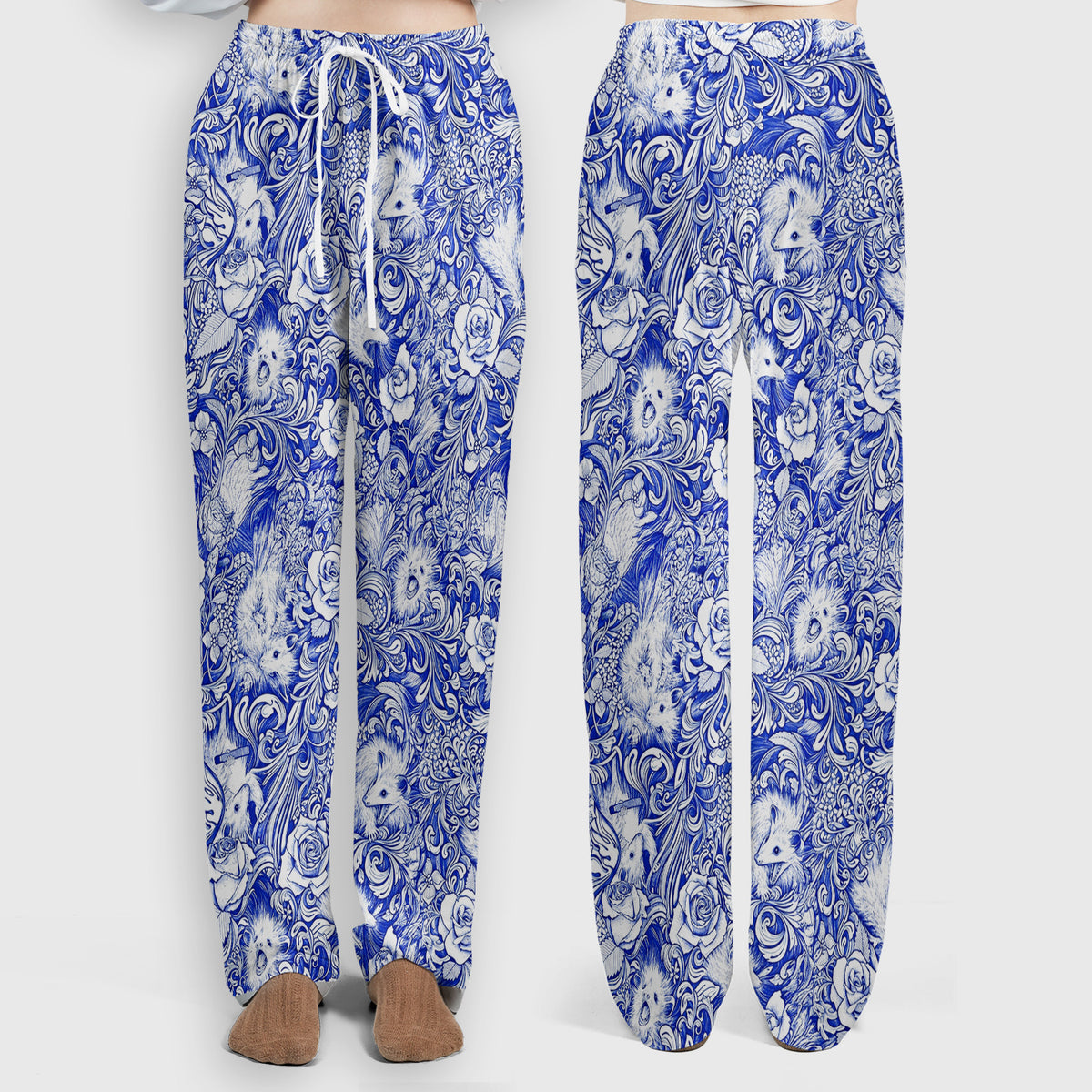 Niedliches „Be A Jimothy“-Waschbären-Set mit Herzen, Peeling-Hose und V-Ausschnitt-Oberteil
