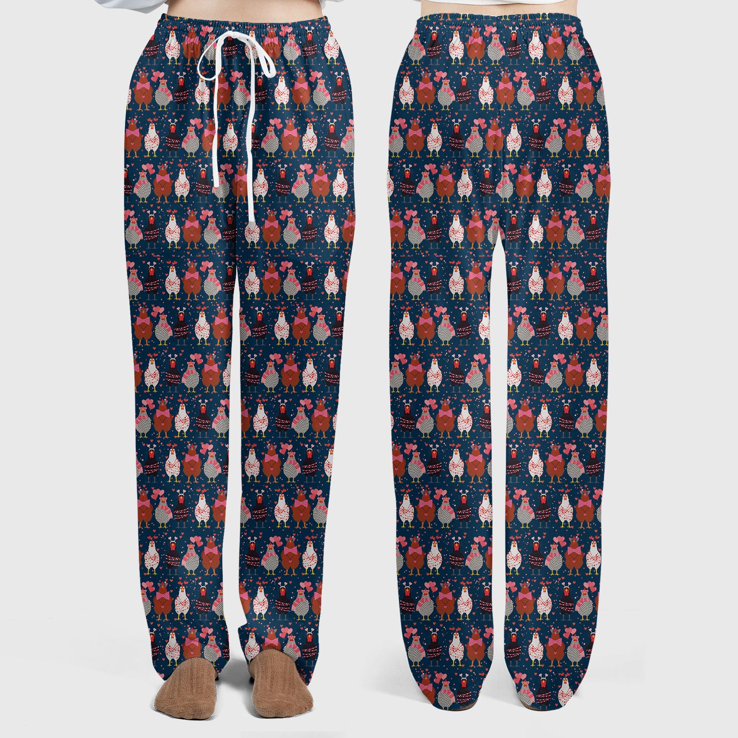 Funny Chicken Valentine Scrub Set, Chicken Pattern Scrub Shirt For Nursing, Valentine Gift For Nurse