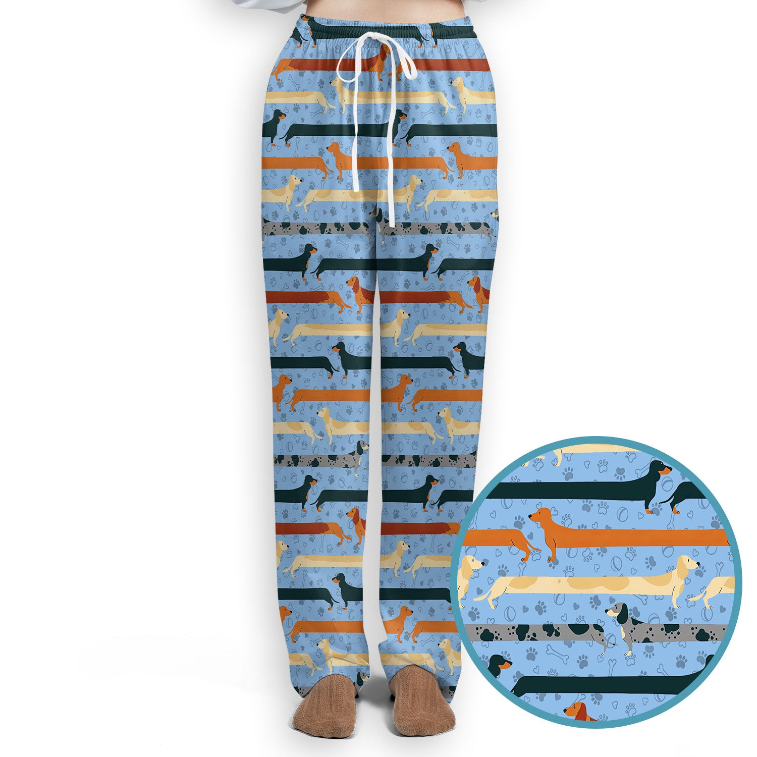 Dachshund Women's Scrub Sets - Comfortable Scrubs for Nurses - It's Been A Long Day Scrub Pants and V Neck Top