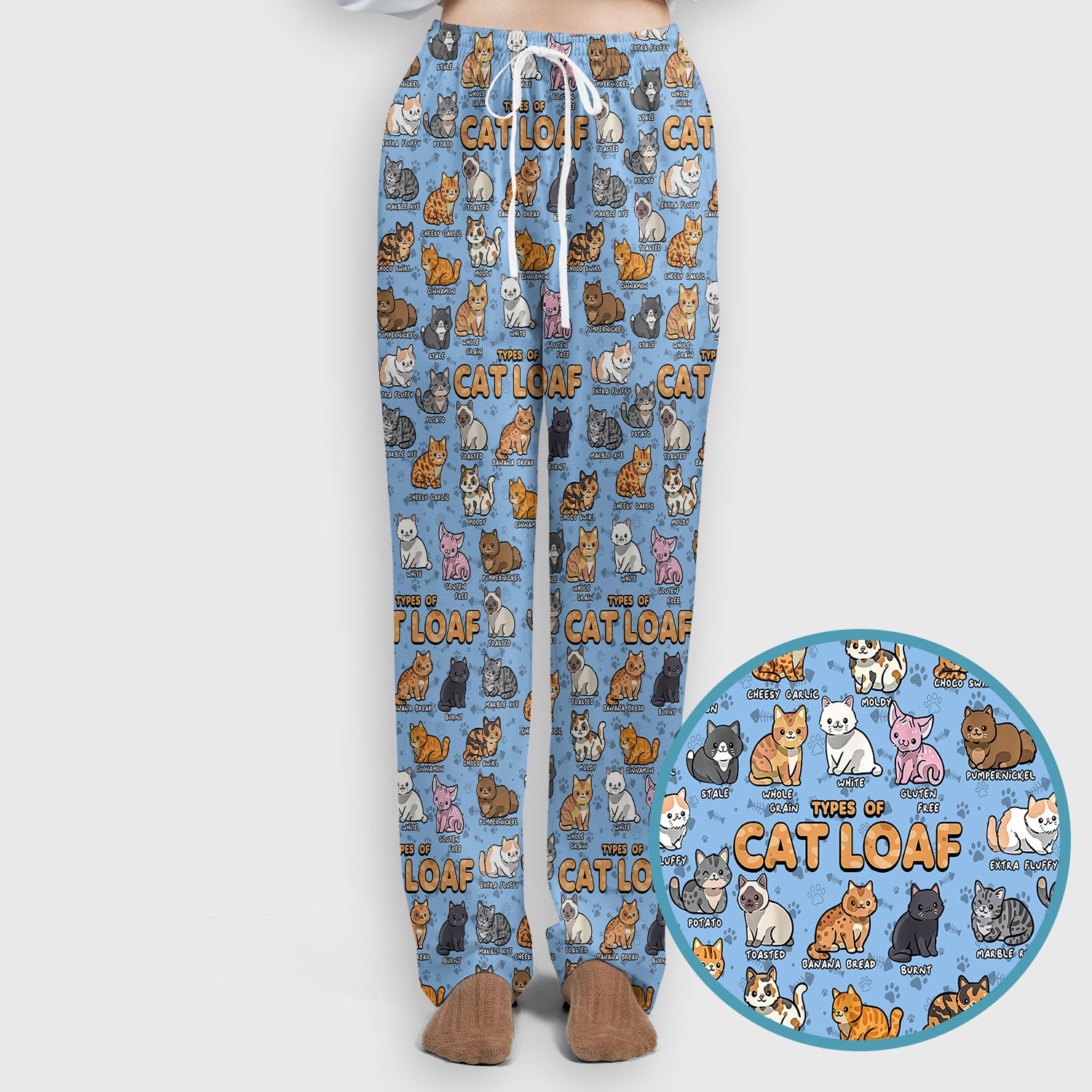 Funny Cat Loaf Nurse Scrub Set for Women - Cute Cat Medical Uniform Top and Pants - Ugly Sweater Pet Lover Gift