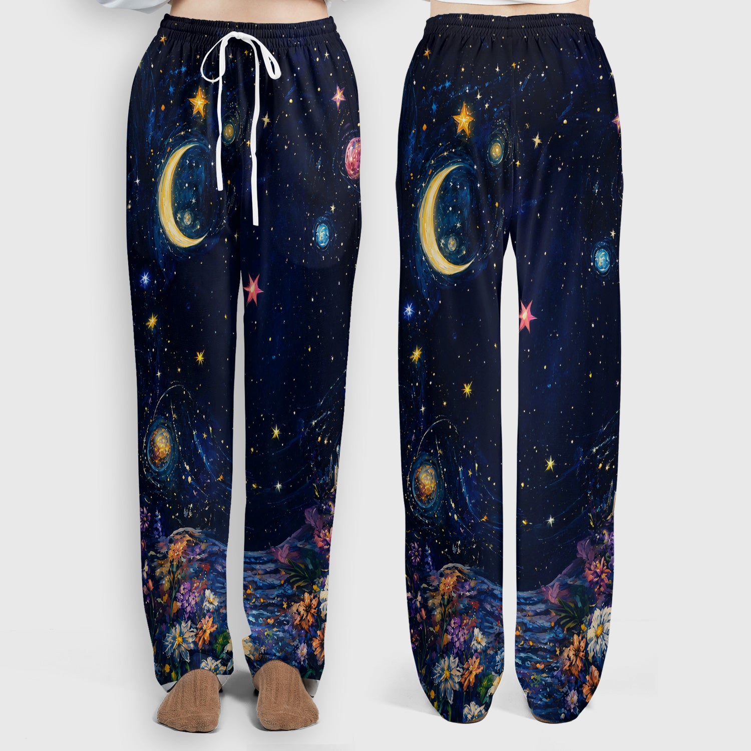 Cute Puppy Wizard Nurse Pattern Scrub Set, Scrub Pants and V Neck Top