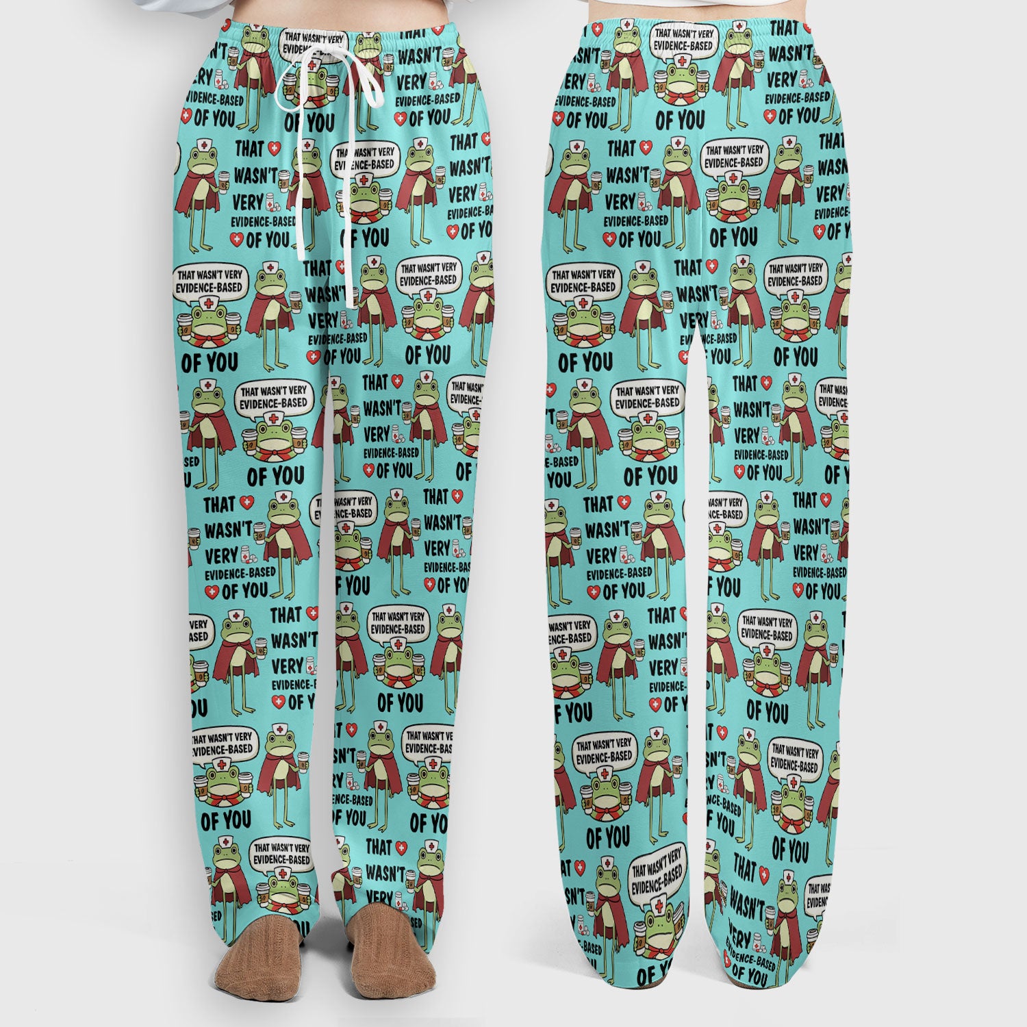 Funny Frog Nurse Quote Medical Pattern, Women's Scrub Set
