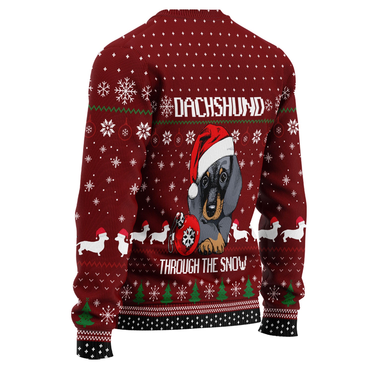 Dachshund Christmas Ugly Sweater - Funny Sausage Dog Shirt - Cute Holiday Gift