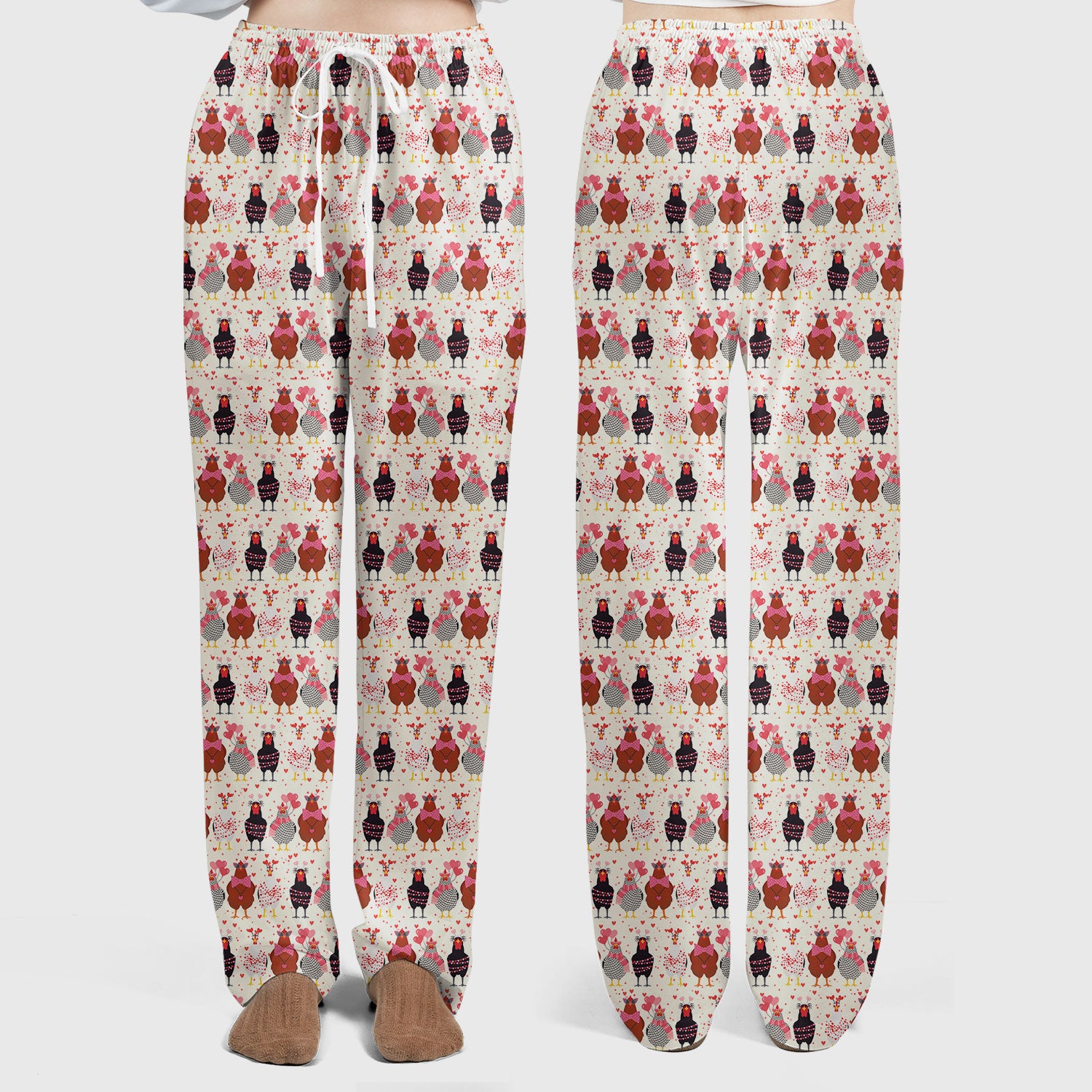 Funny Chicken Valentine Scrub Set, Chicken Pattern Scrub Shirt For Nursing, Valentine Gift For Nurse