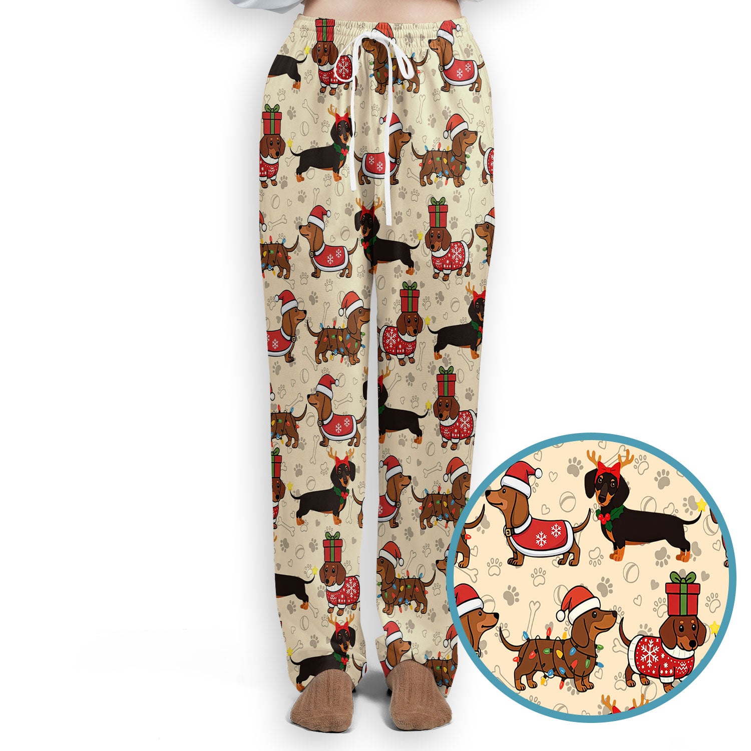Funny Wiener Dog Scrub Set for Women - Santa's Favourite Nurse Gift - Funny Medical Uniform for RN CNA LPN