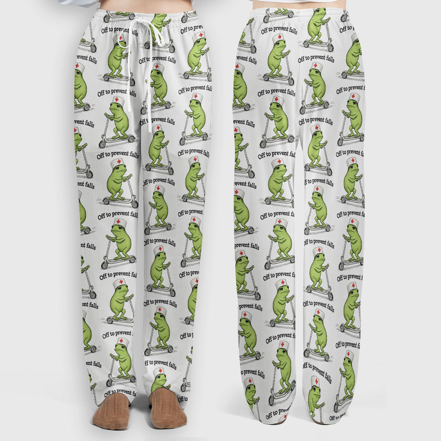 Funny Nurse Scrub Set, Off To Prevent Falls Nursing Shirt, Breathable Fabrics Nursing Uniform