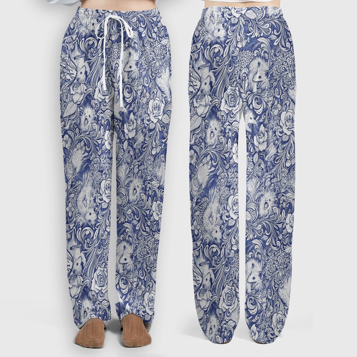 Niedliches „Be A Jimothy“-Waschbären-Set mit Herzen, Peeling-Hose und V-Ausschnitt-Oberteil
