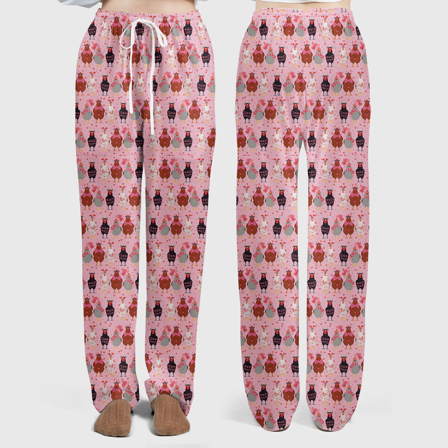 Funny Chicken Valentine Scrub Set, Chicken Pattern Scrub Shirt For Nursing, Valentine Gift For Nurse