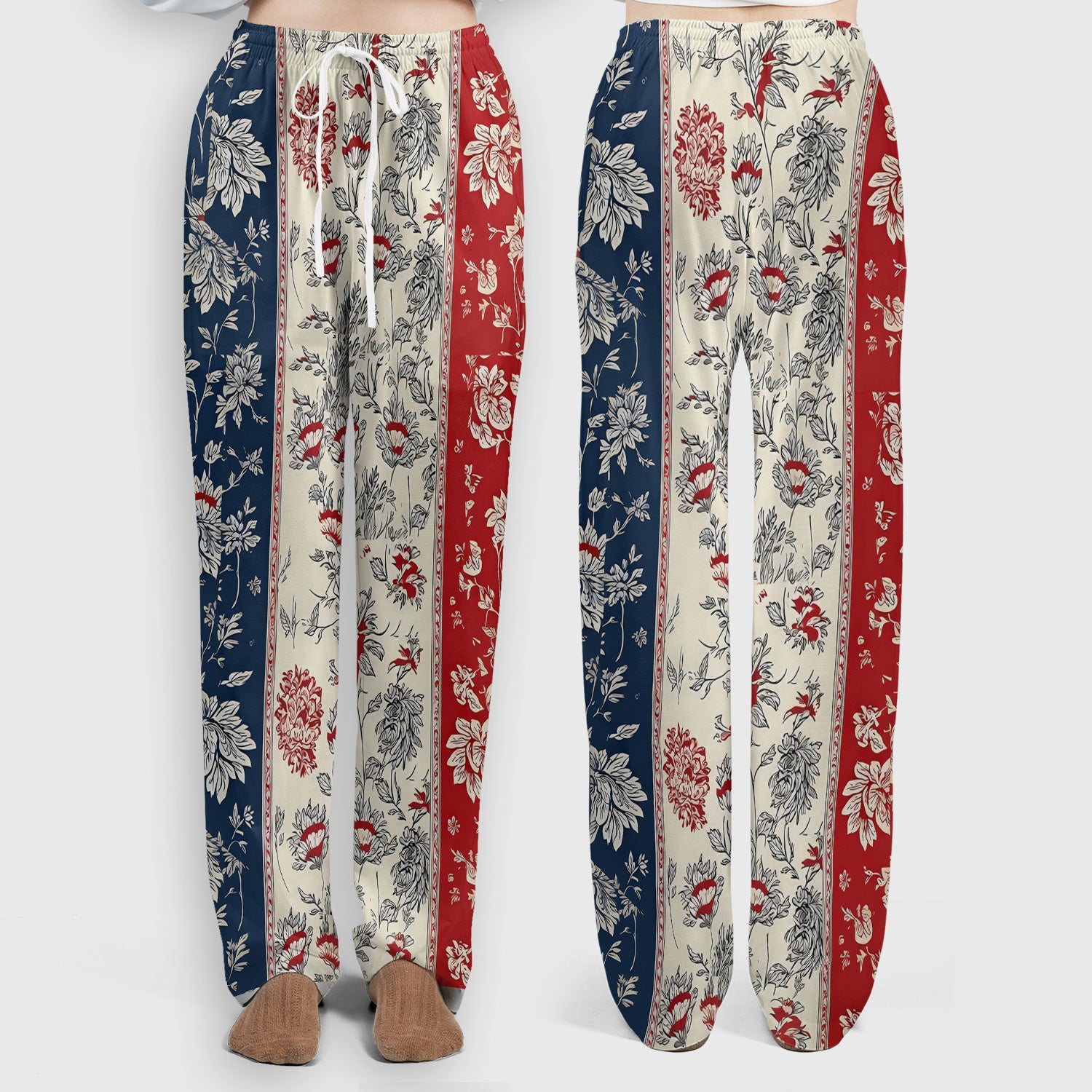 Patriotic Nurse Flag Patchwork Pattern Scrub Set, Scrub Pants and V Neck Top