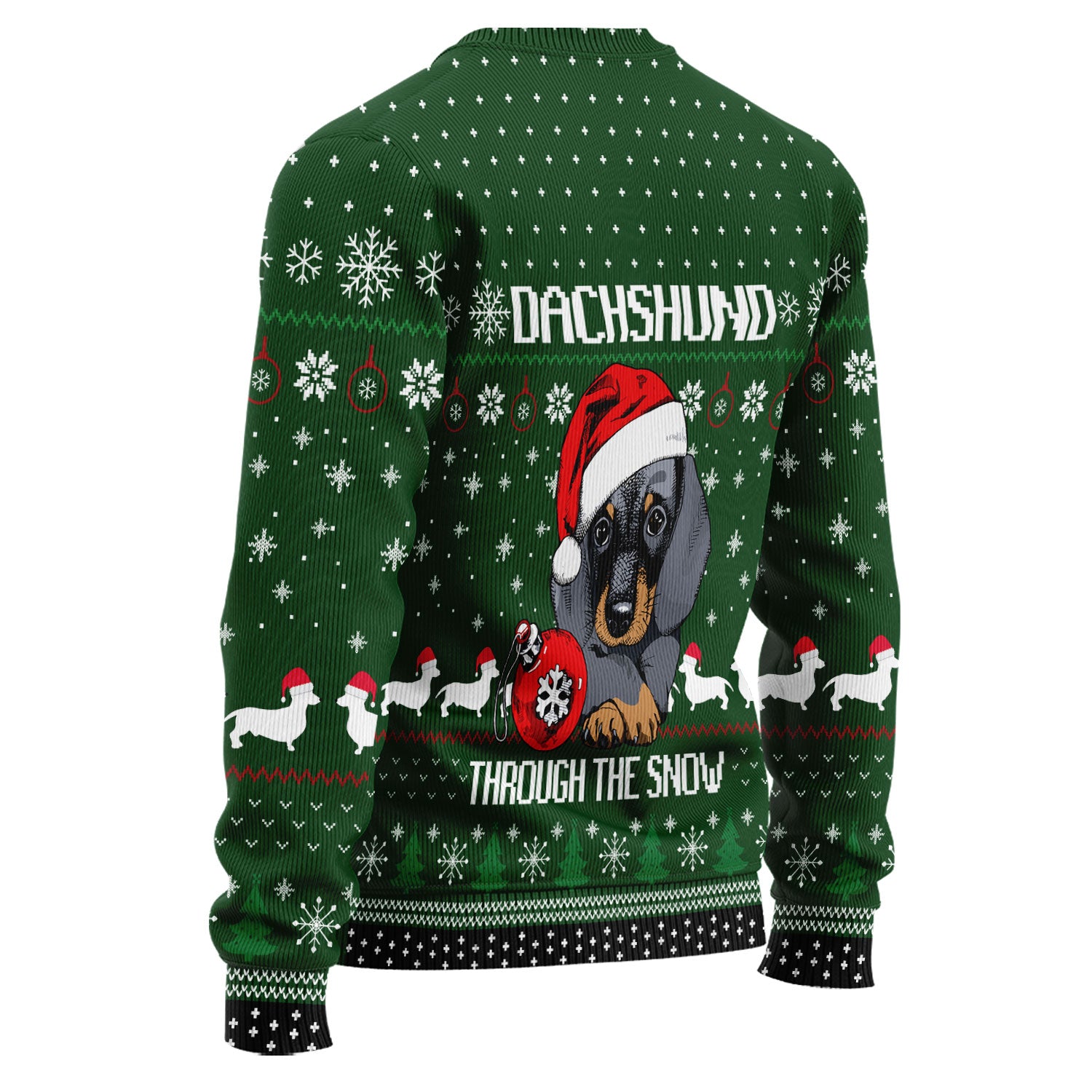 Dachshund Christmas Ugly Sweater - Funny Sausage Dog Shirt - Cute Holiday Gift