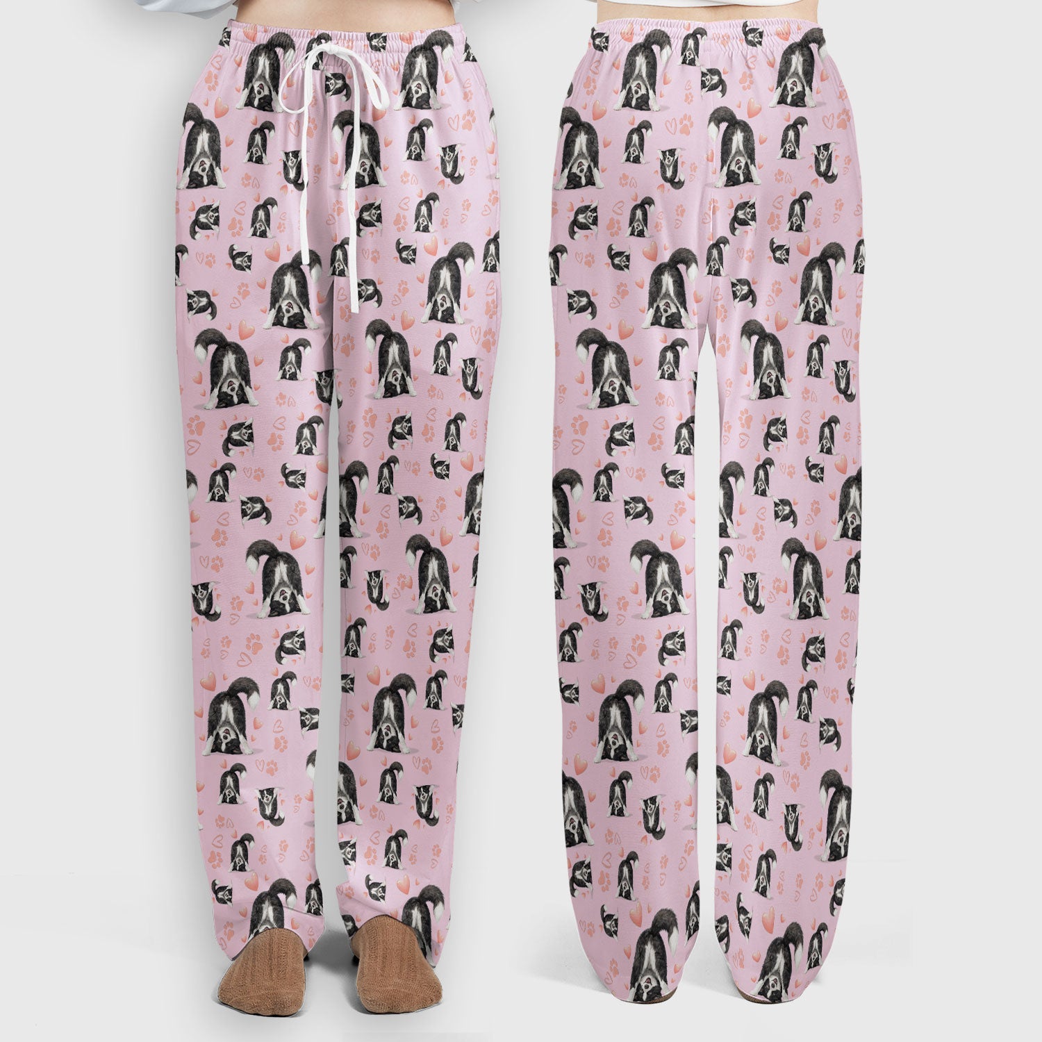 Cute Puppy Heart Medical Pattern Scrub Uniform, Women's Scrub Sets