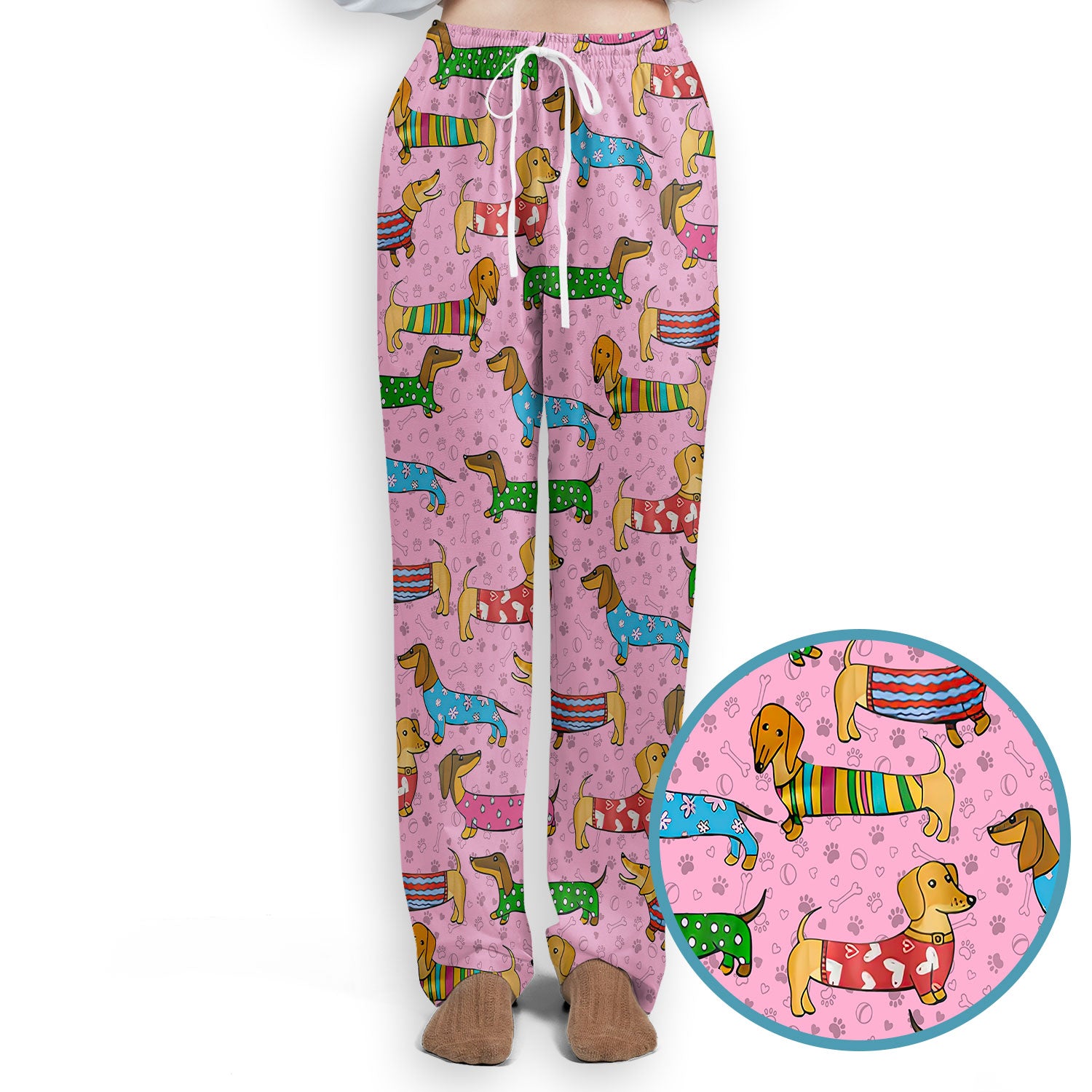 Doxin Nursing Scrub Pants - Weiner Dog Scrubs Set - It's Been A Long Day Dachshund Sweater - Medical Uniform Gift for Women
