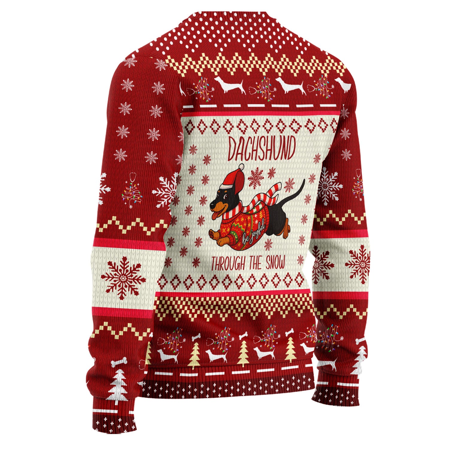 Wiener Dog Through The Snow Christmas Ugly Sweater - Cute Dachshund Nurse Shirt - Funny Holiday Medical Gift