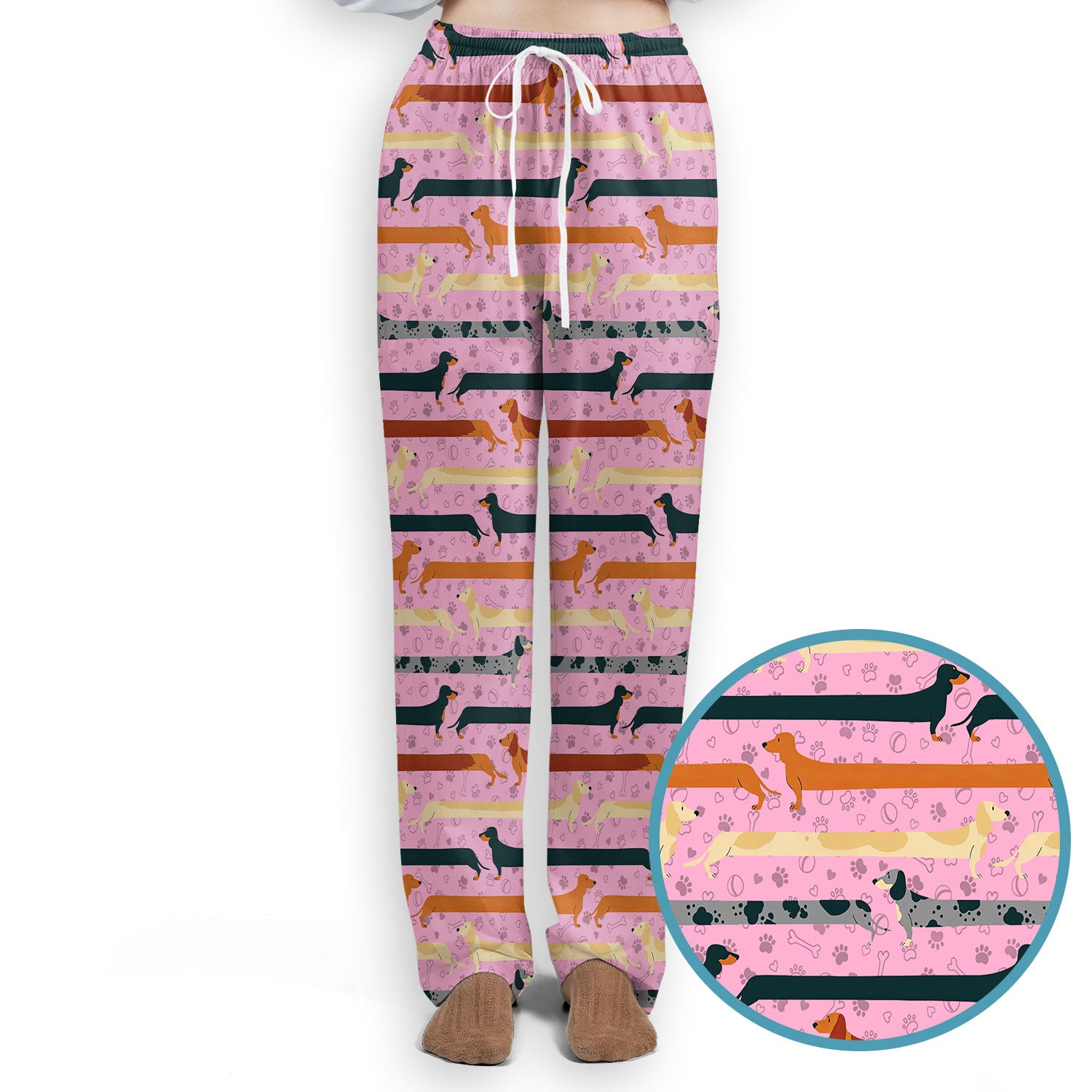 Dachshund Women's Scrub Sets - Comfortable Scrubs for Nurses - It's Been A Long Day Scrub Pants and V Neck Top