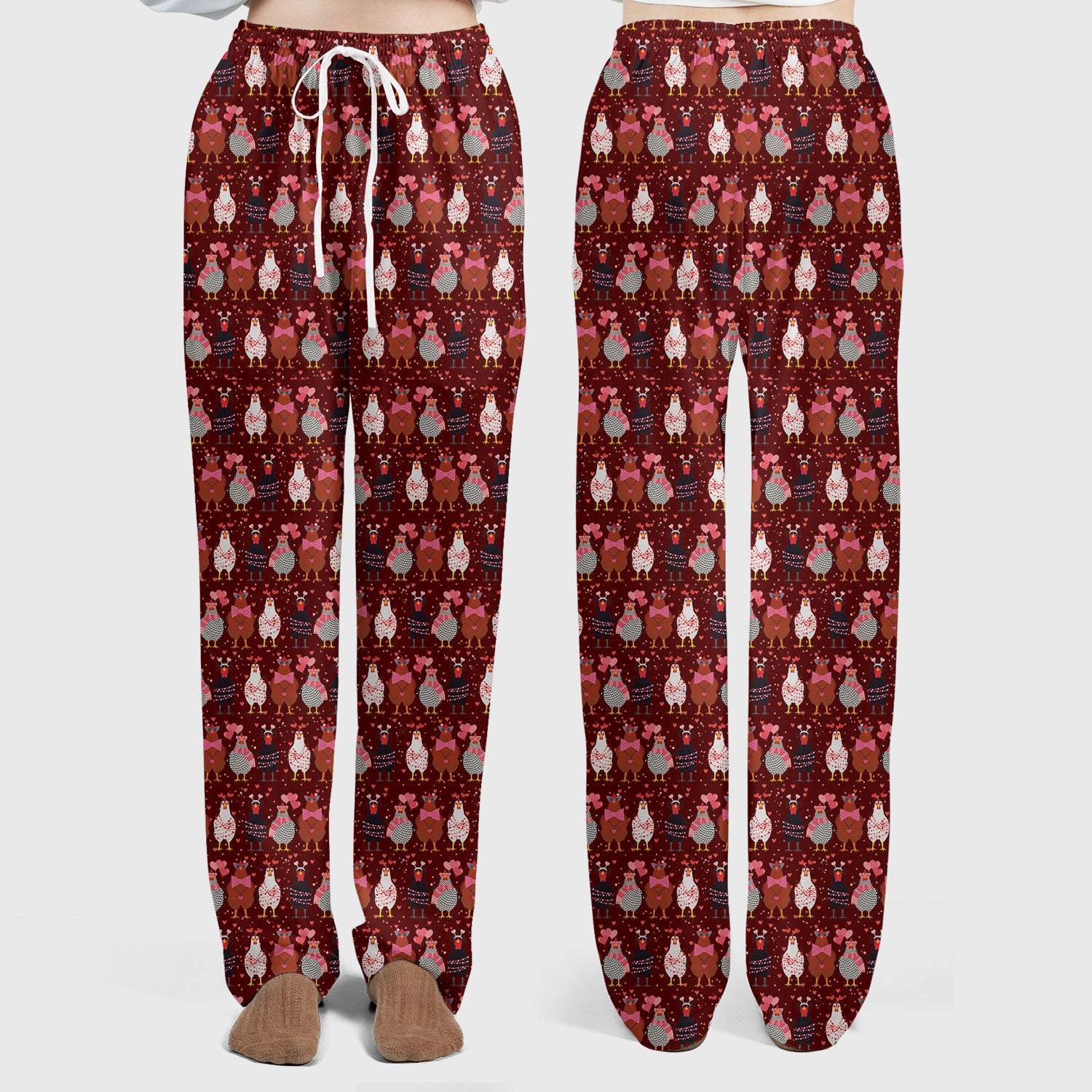 Funny Chicken Valentine Scrub Set, Chicken Pattern Scrub Shirt For Nursing, Valentine Gift For Nurse